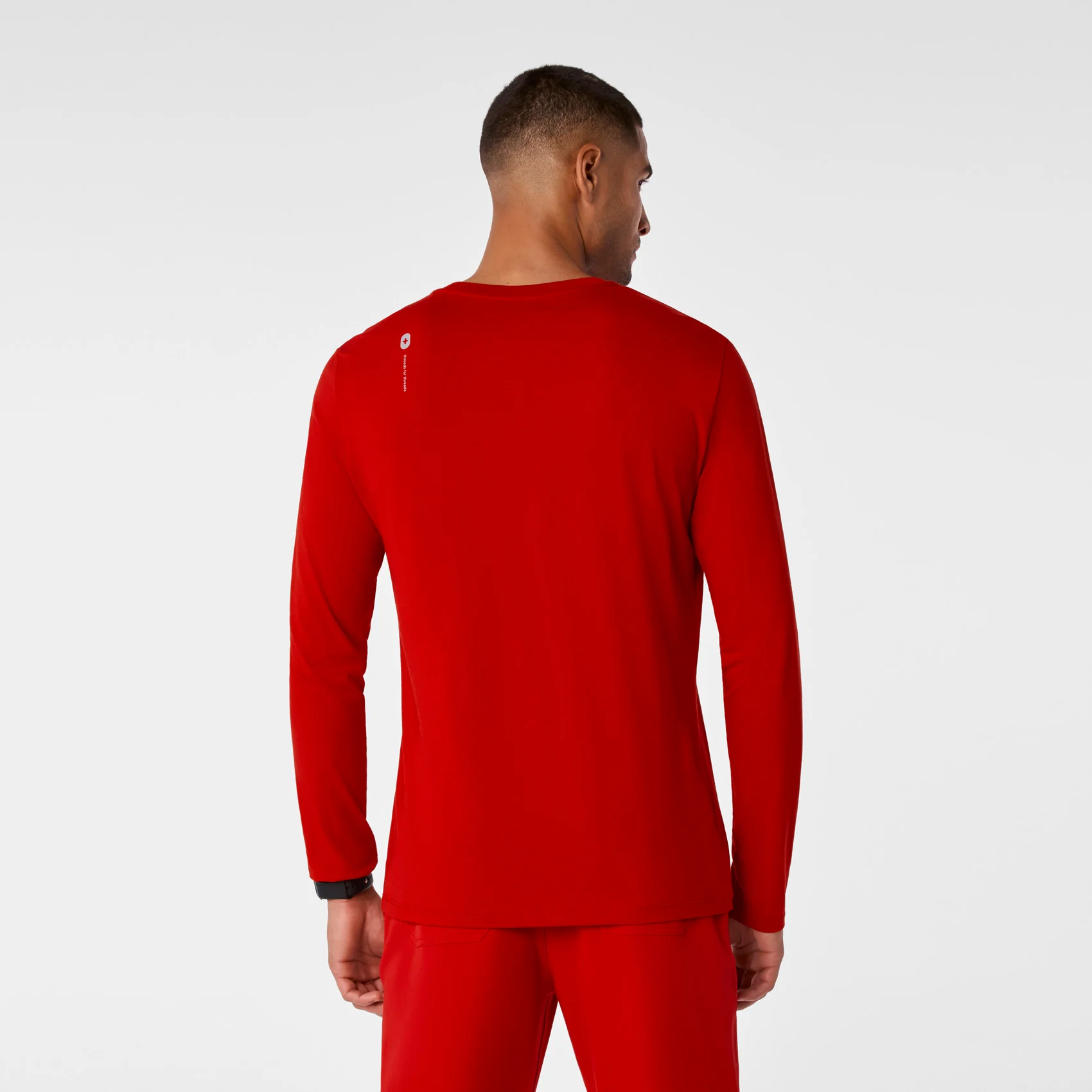 men's Winning Red All What I Wanted For Christmas Is Automated Charting Graphic Supersoft - Longsleeve Underscrub - Image 5