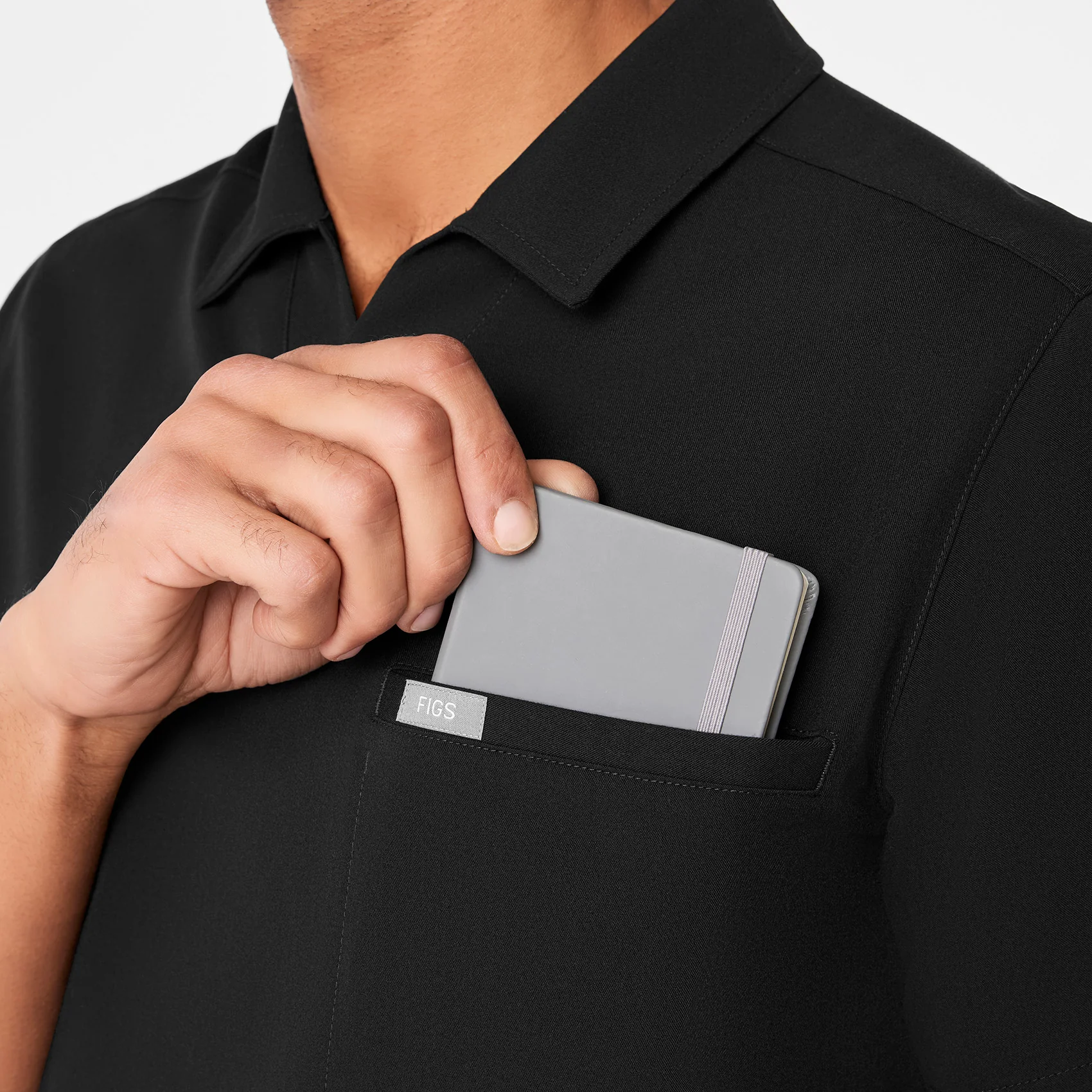 men's Black Arad Polo - Scrub Top - Image 6