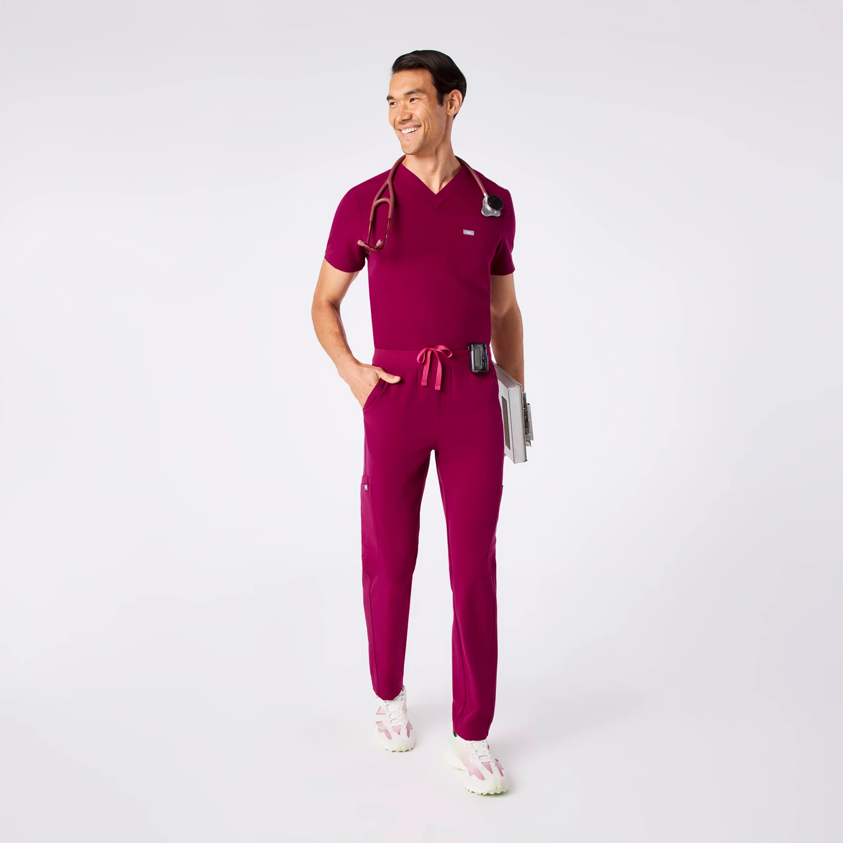 men's Dark Magenta  Axim - Cargo Scrub Pant™ - Image 2