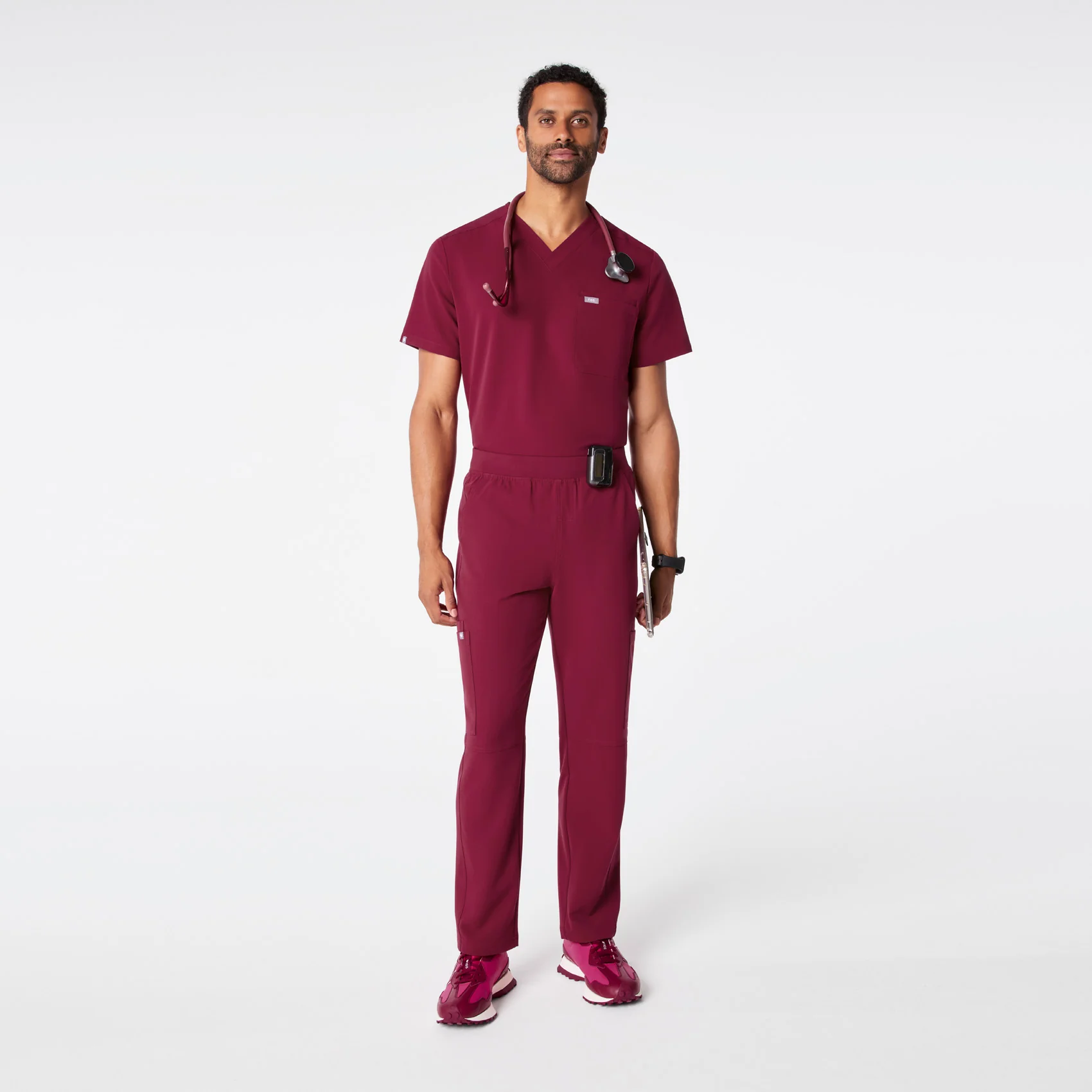 men's Deep Cranberry Axim - Cargo Scrub Pant™ - Image 2