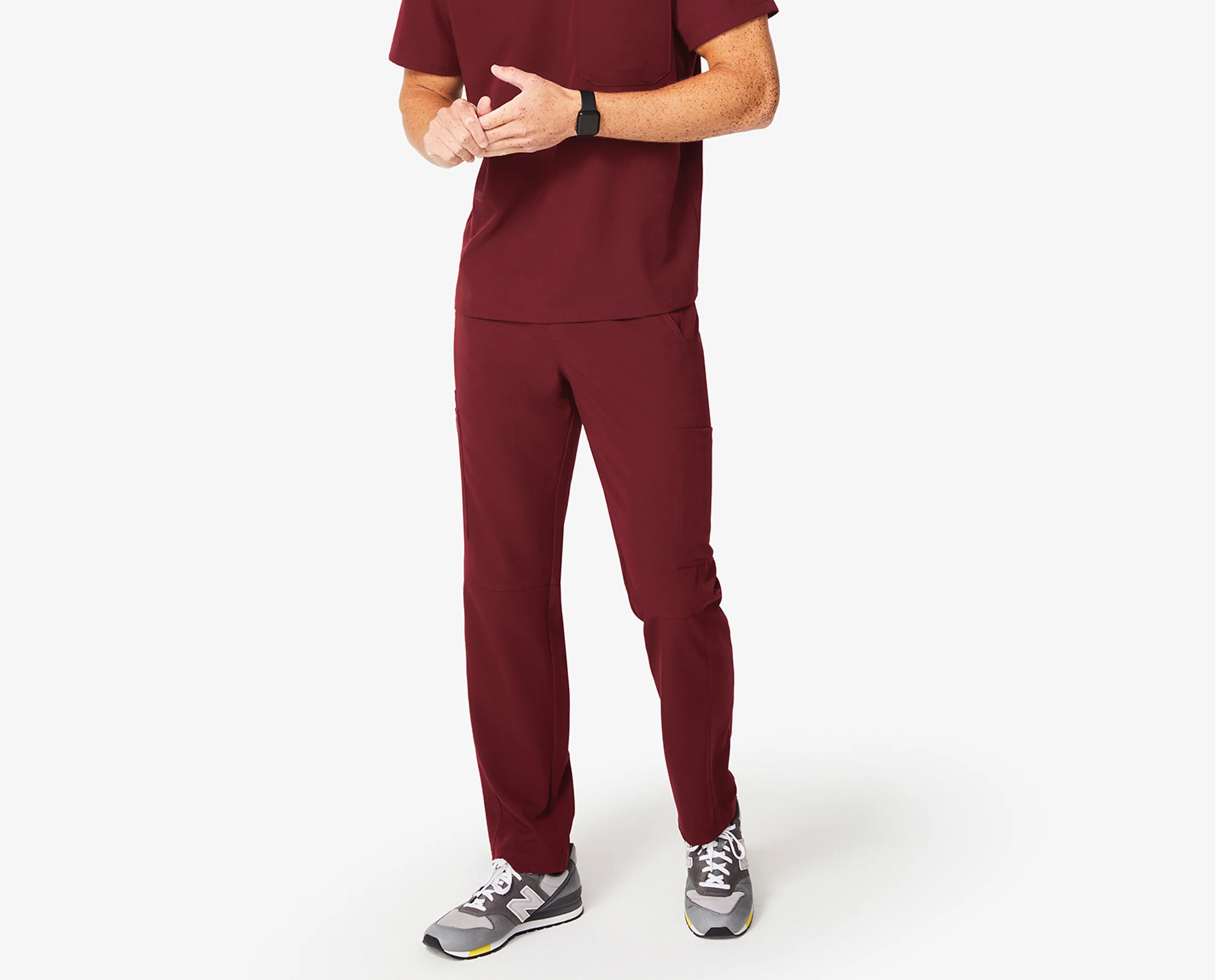 Men's Burgundy Axim™ - Tall Cargo Scrub Pants - Image 8