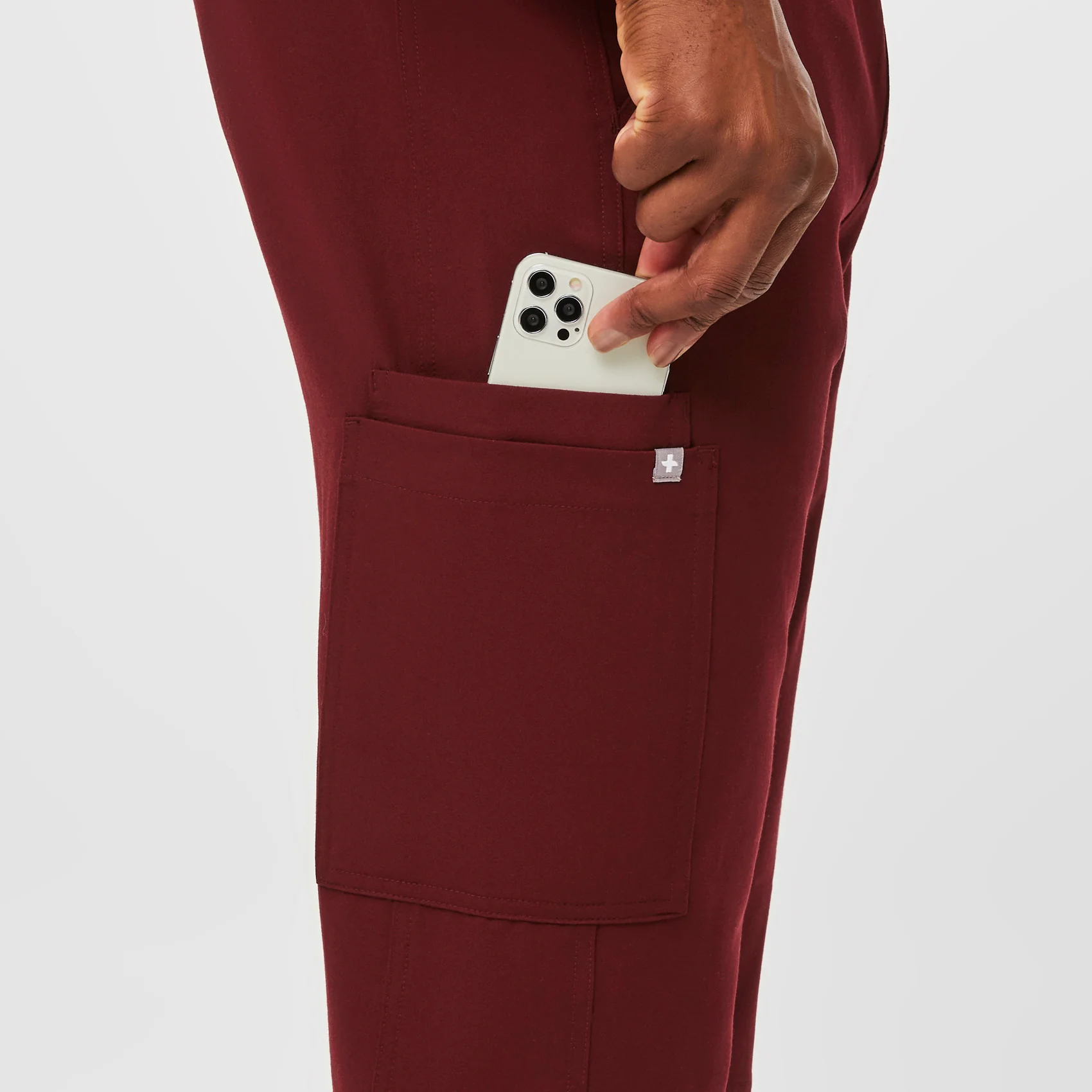 men's Burgundy Axim™ - Tall Cargo Scrub Pants (3XL - 6XL) - Image 6