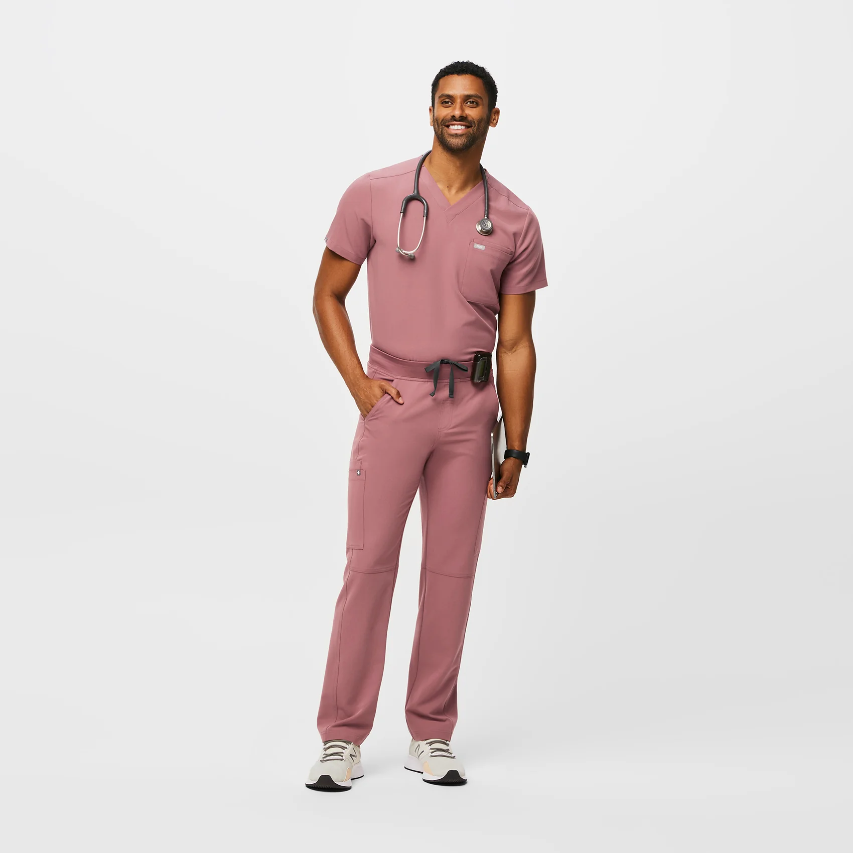 men's Mauve Axim™ - Tall Cargo Scrub Pants (3XL - 6XL) - Image 2