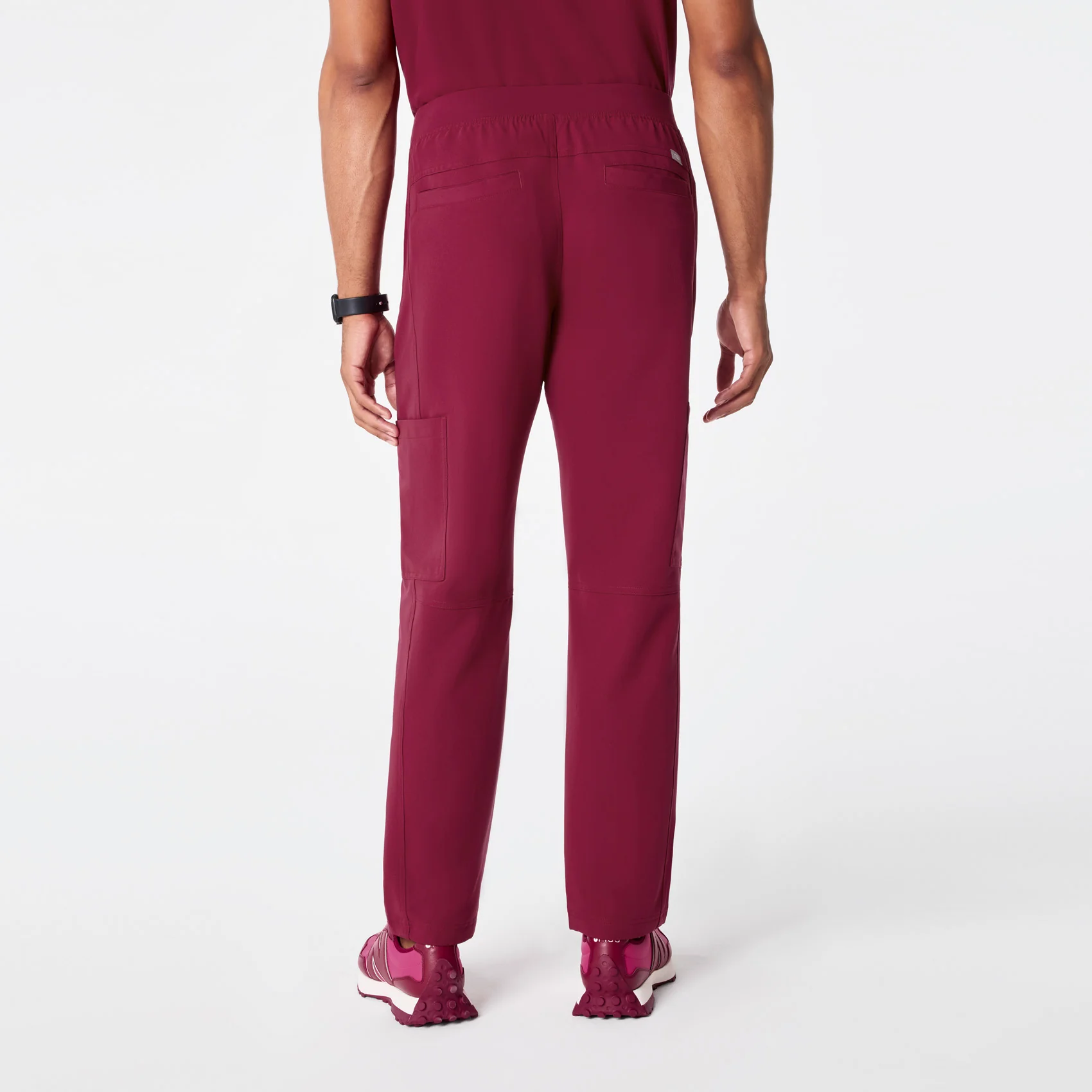 men's Deep Cranberry Axim - Tall Cargo Scrub Pant™ - Image 4