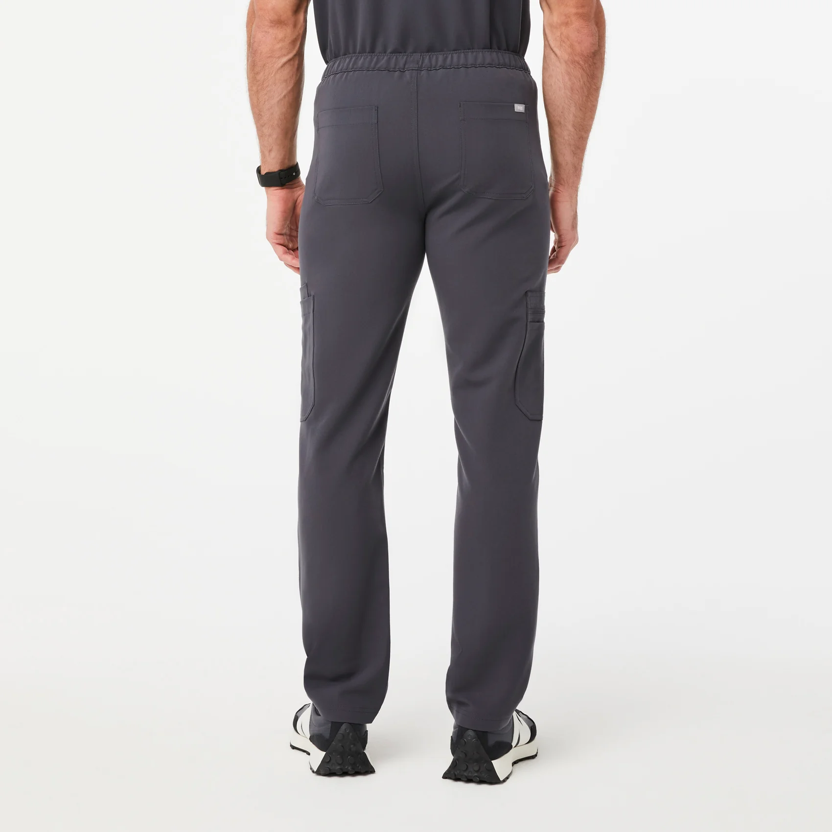 Men's Charcoal Cairo - Tall Cargo Scrub Pants - Image 4