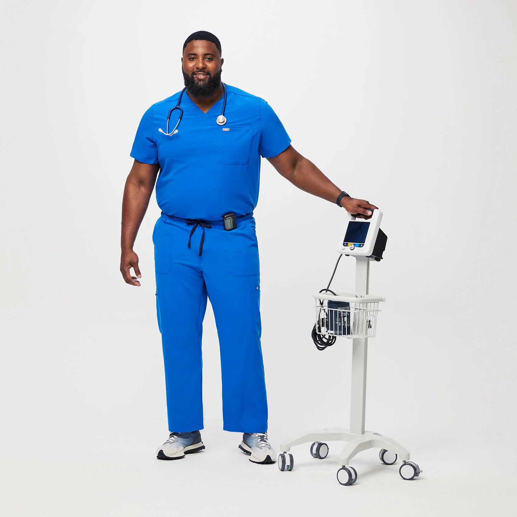 men's Royal Blue Cairo™ - Short Cargo Scrub Pants (3XL - 6XL) - Image 2