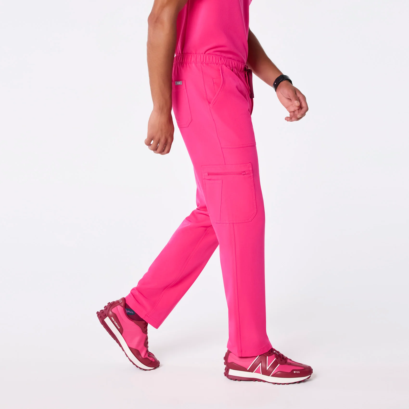 men's Shocking Pink Cairo - Cargo Scrub Pant™ - Image 3