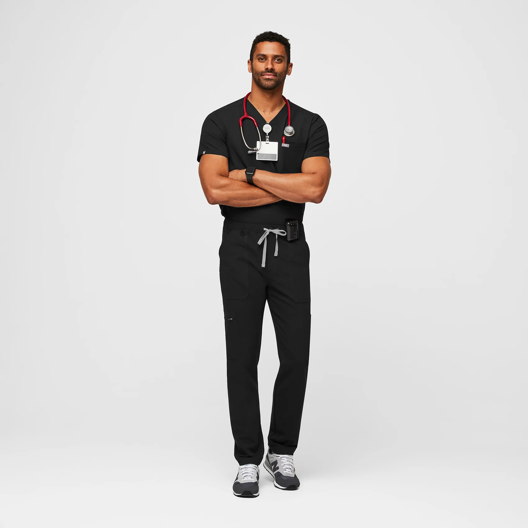 Men's Black Cairo™ - Tall Cargo Scrub Pants - Image 2