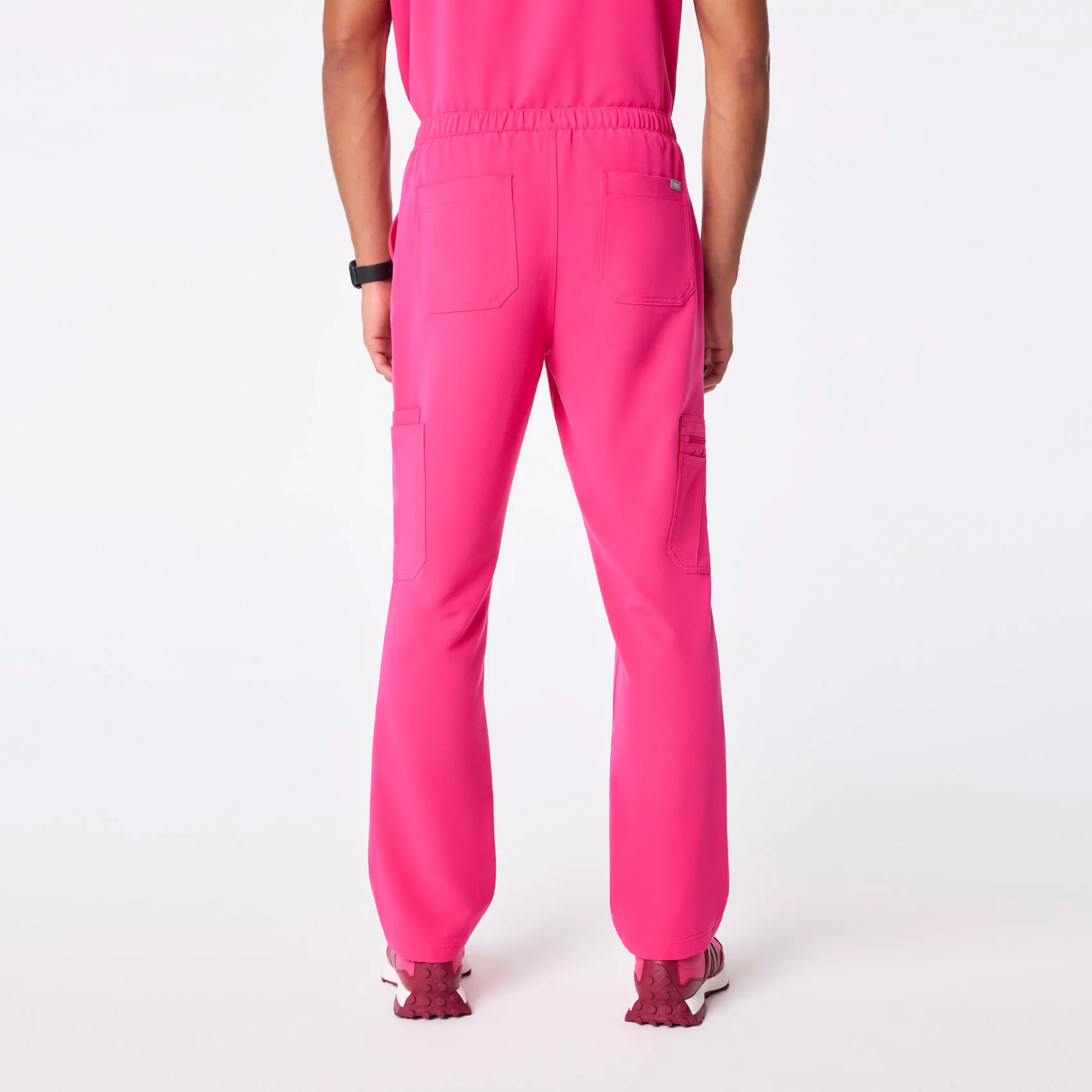 men's Shocking Pink Cairo - Tall Cargo Scrub Pant™ - Image 4