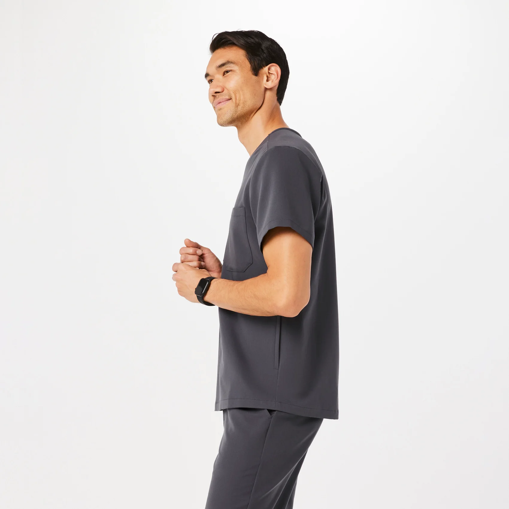 Men's Charcoal Chisec™ - Three-Pocket Scrub Top - Image 3