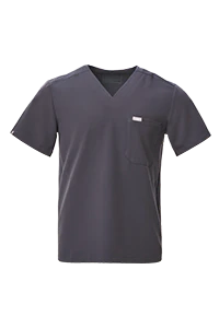 Men's Charcoal Chisec™ - Three-Pocket Scrub Top - Image 6
