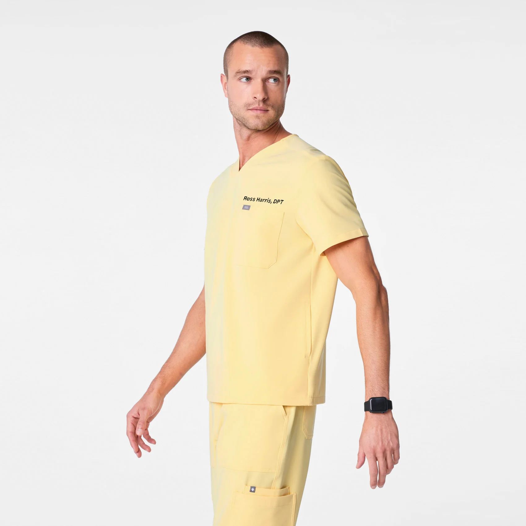 men's Butter Yellow Chisec - Three-Pocket Scrub Top™ - Image 3