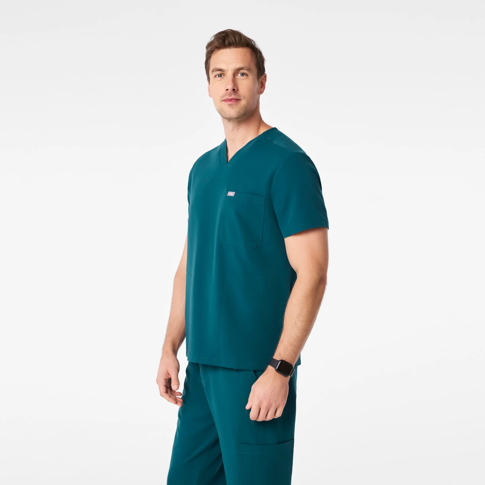 men's Caribbean Blue Chisec - Three-Pocket Scrub Top™ - Image 3