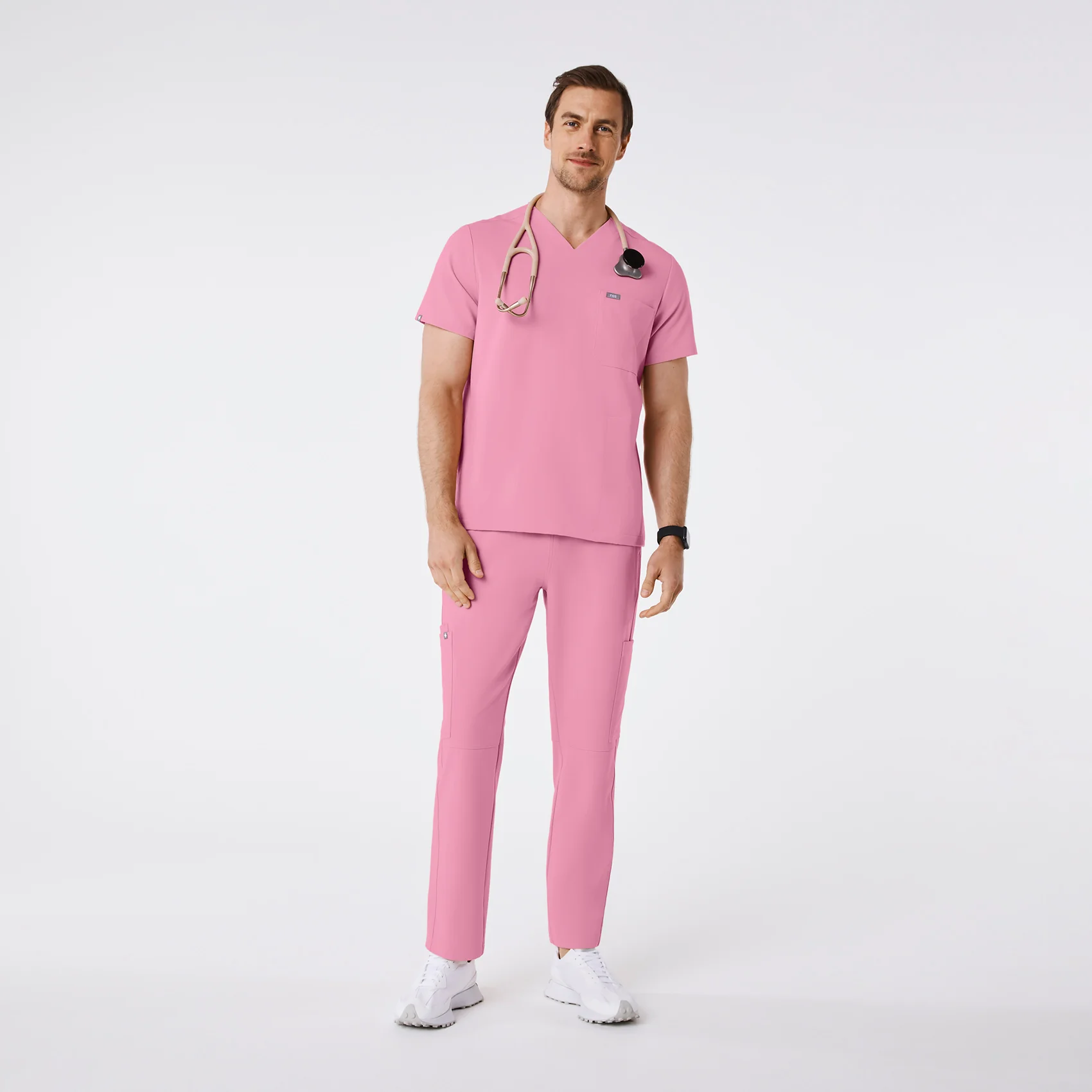 men's Chalk Pink Chisec - Three-Pocket Scrub Top™ - Image 2