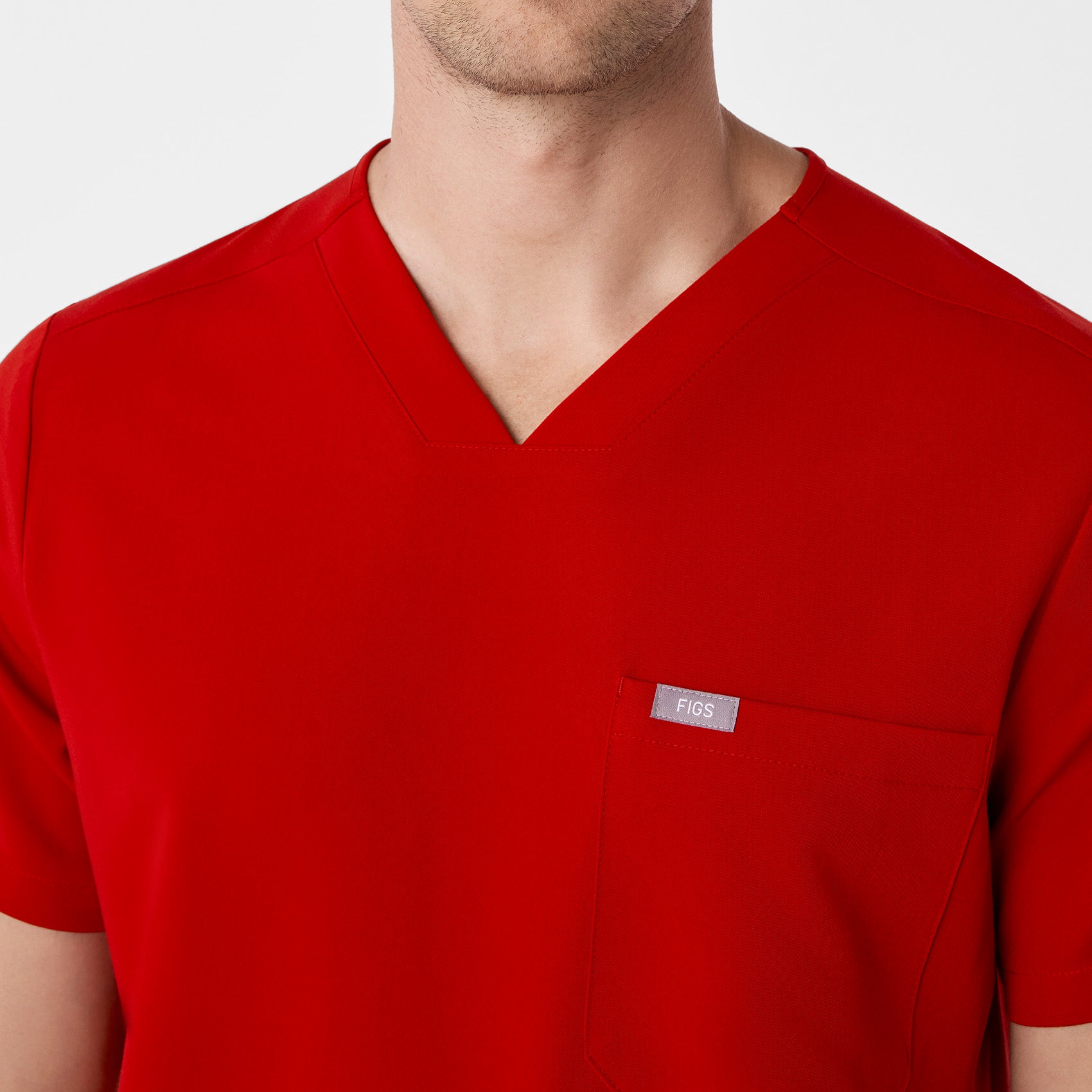 men's Winning Red Chisec - Three-Pocket Scrub Top™ - Image 5