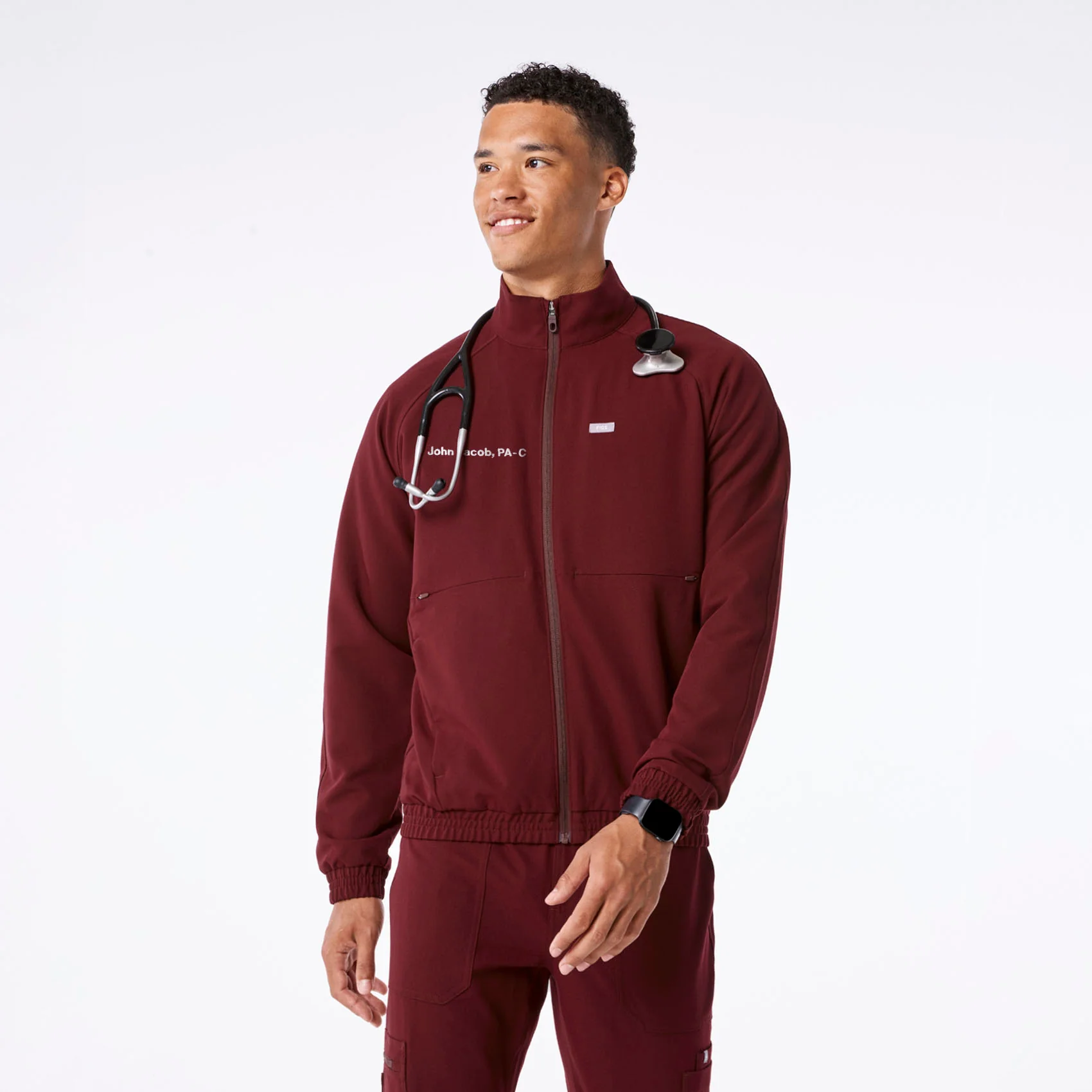 men's Burgundy Cobaki - Scrub Jacket