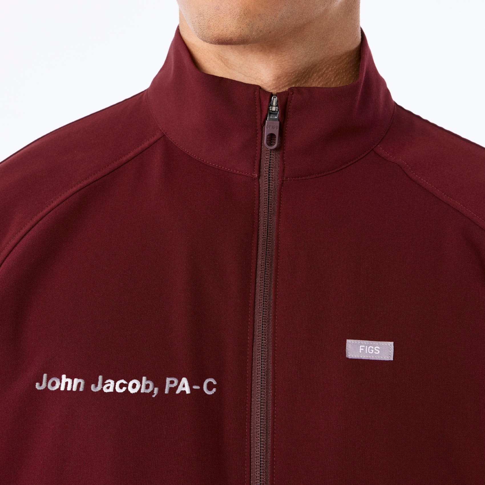 men's Burgundy Cobaki - Scrub Jacket - Image 6