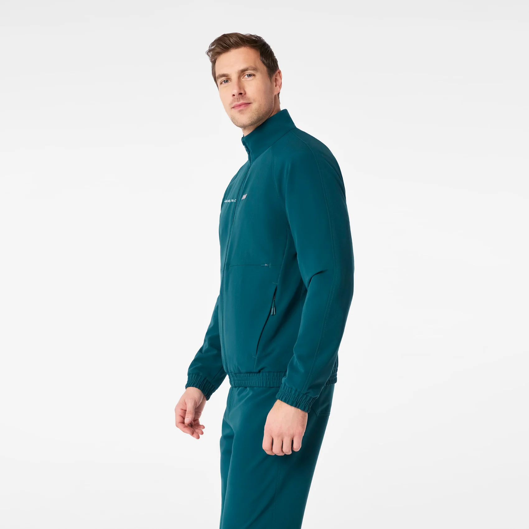 men's Caribbean Blue Cobaki -  Scrub Jacket - Image 3