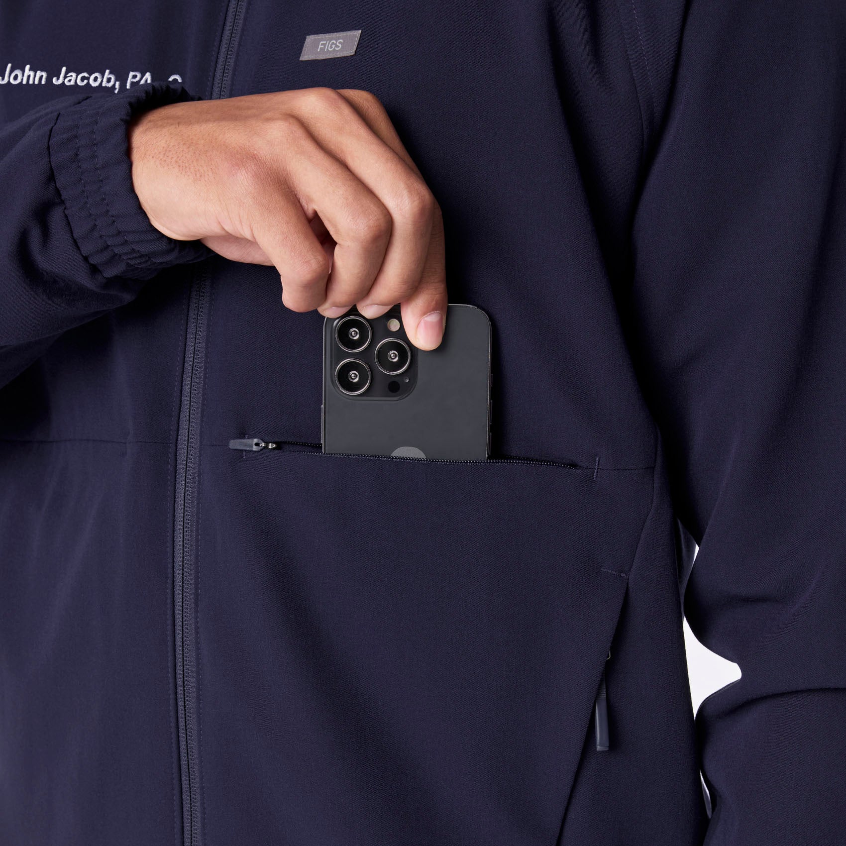 men's Navy Cobaki -  Scrub Jacket - Image 7