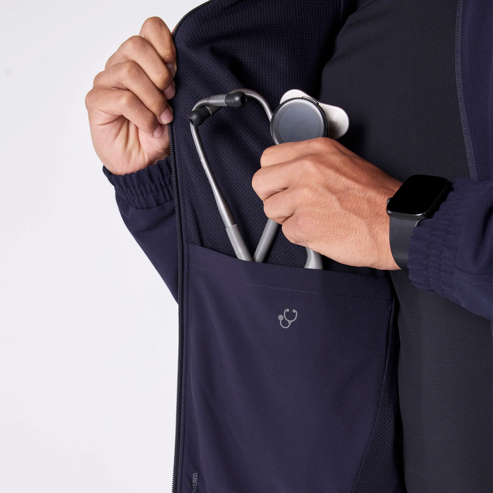 men's Navy Cobaki -  Scrub Jacket - Image 9