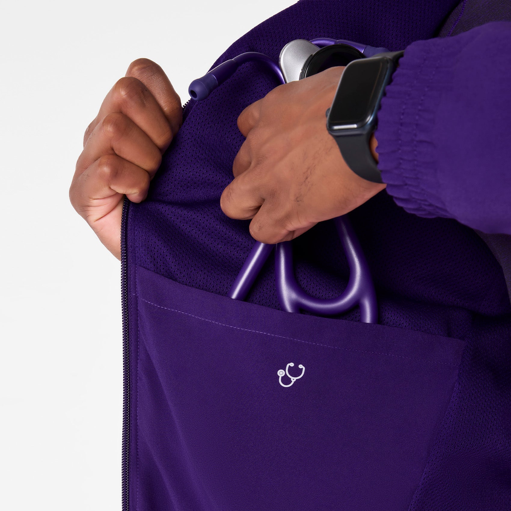 men's Purple Pulse Cobaki -  Scrub Jacket - Image 8