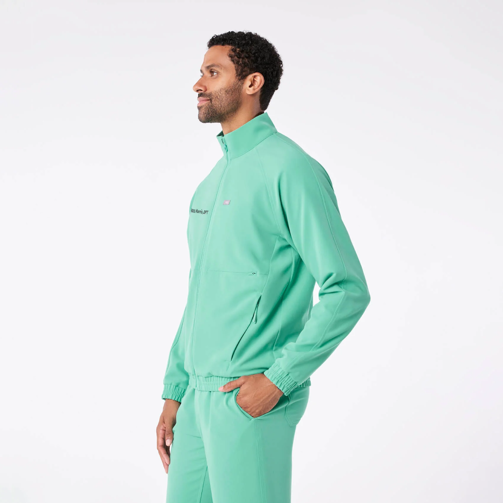 men's Surgical Green Cobaki -  Scrub Jacket - Image 3