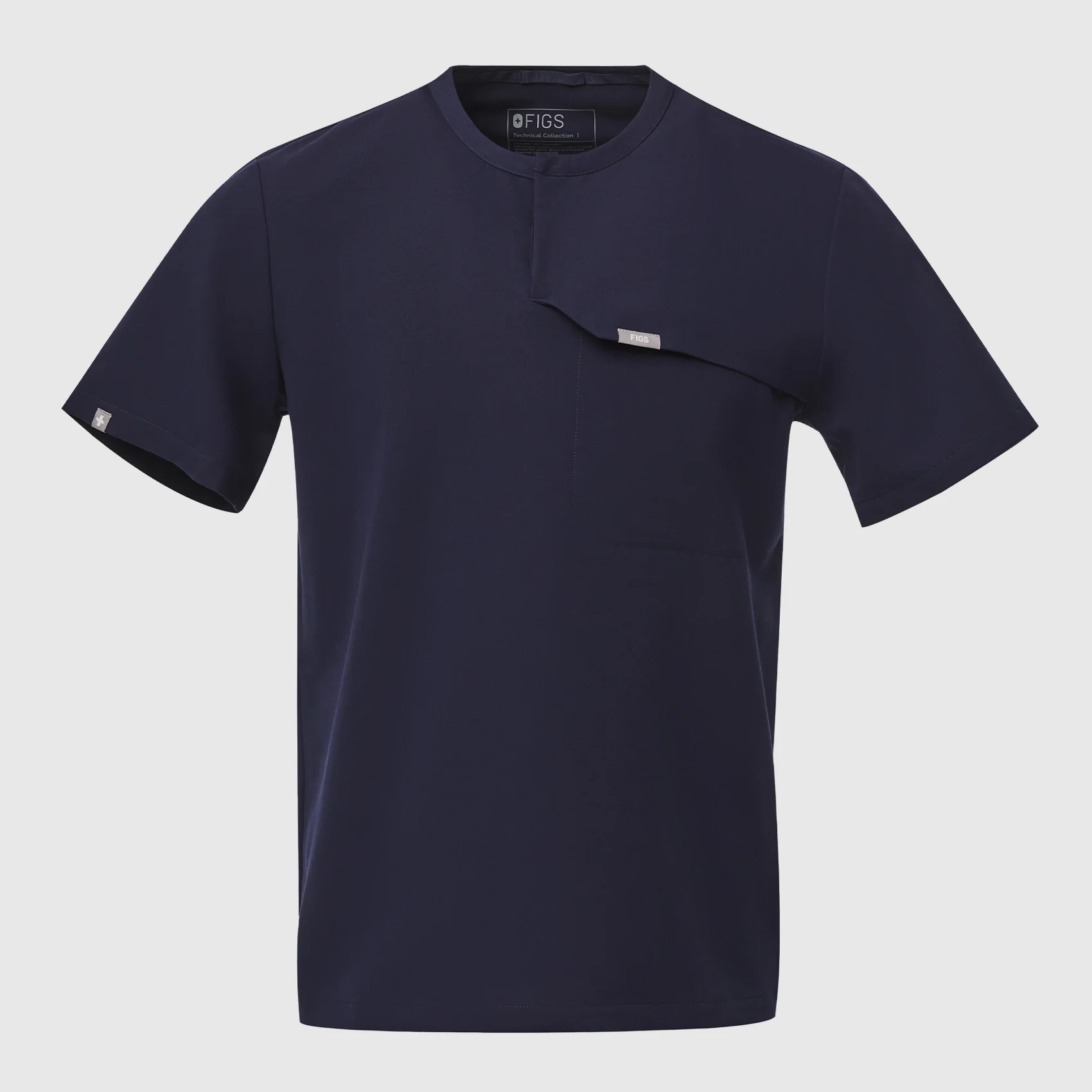 men's Hunter Green Corfield - Henley Scrub Top - Image 7