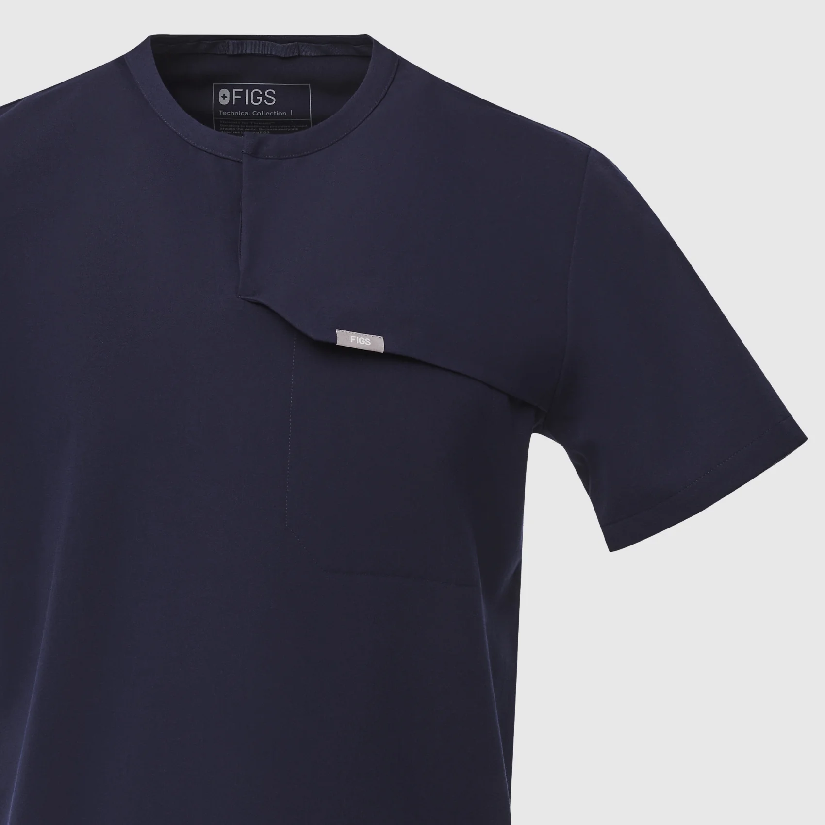 men's Hunter Green Corfield - Henley Scrub Top - Image 8