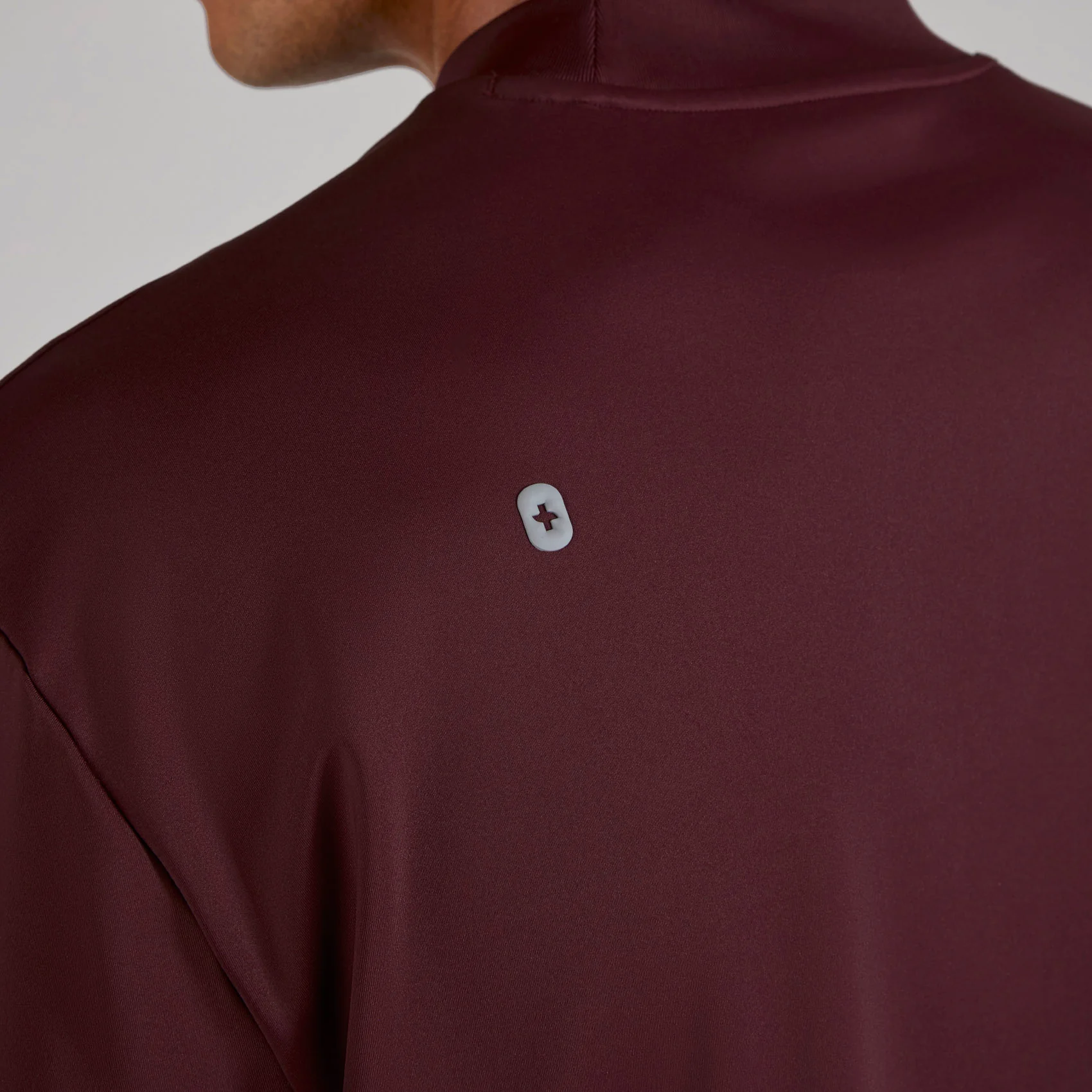 men's Dawson Burgundy FORMx Relaxed Mock Neck - Scrub Top™ - Image 5