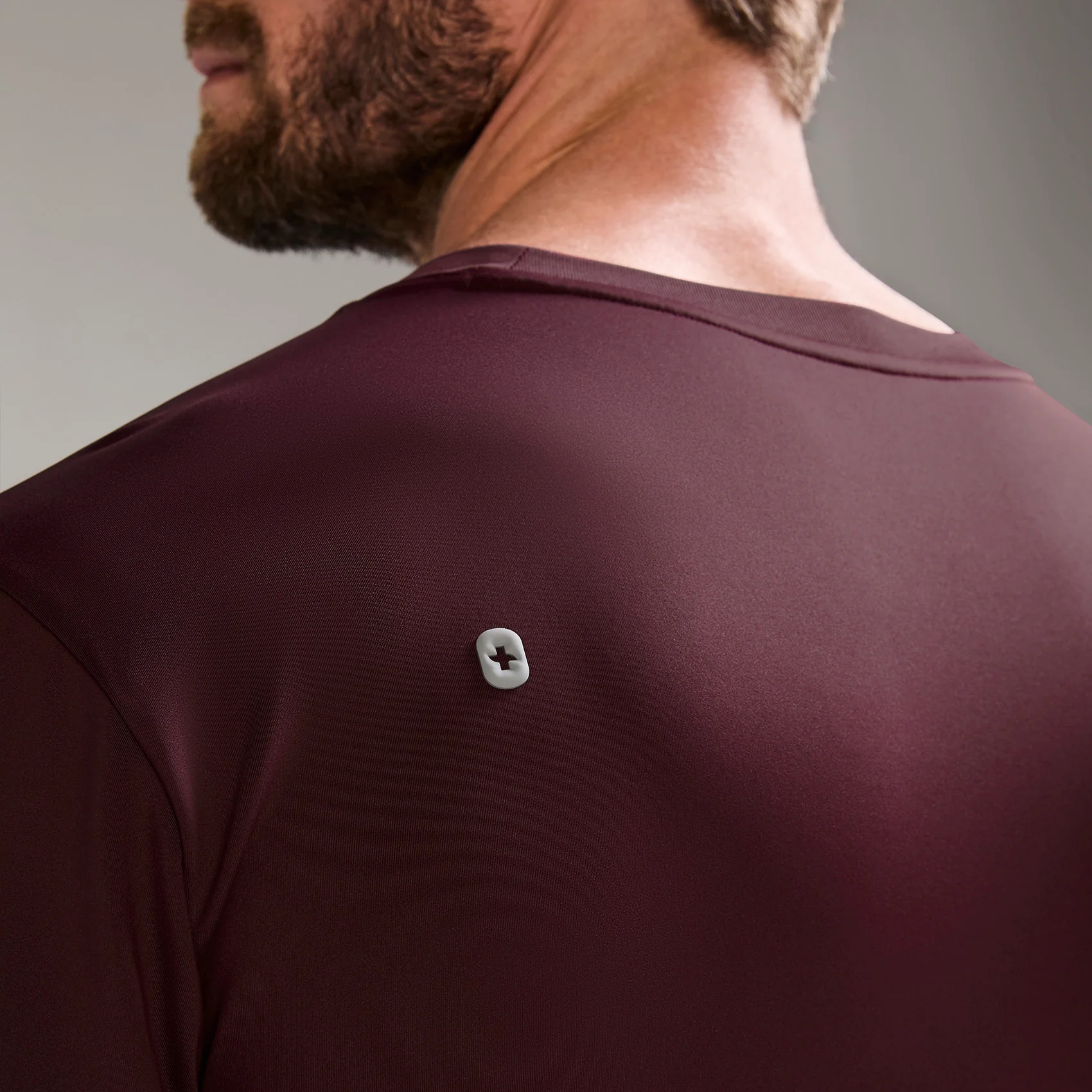 men's Burgundy Destin FORMx - Crewneck Scrub Top™ - Image 5