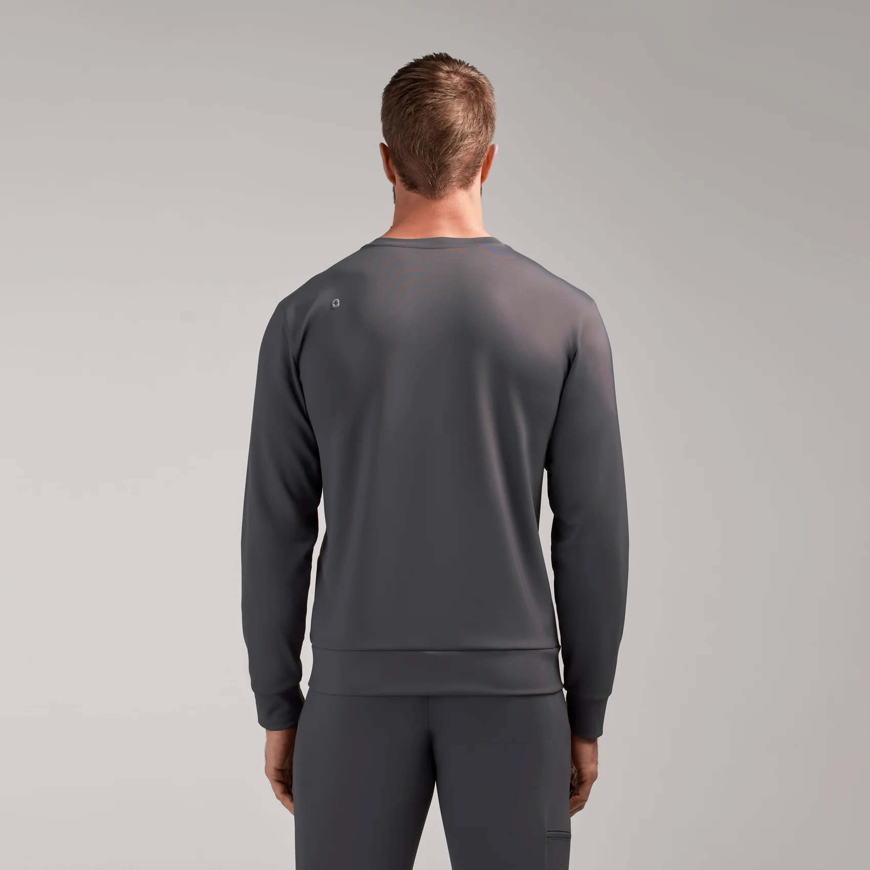 men's Charcoal Destin FORMx Crewneck - Scrub Top™ - Image 4
