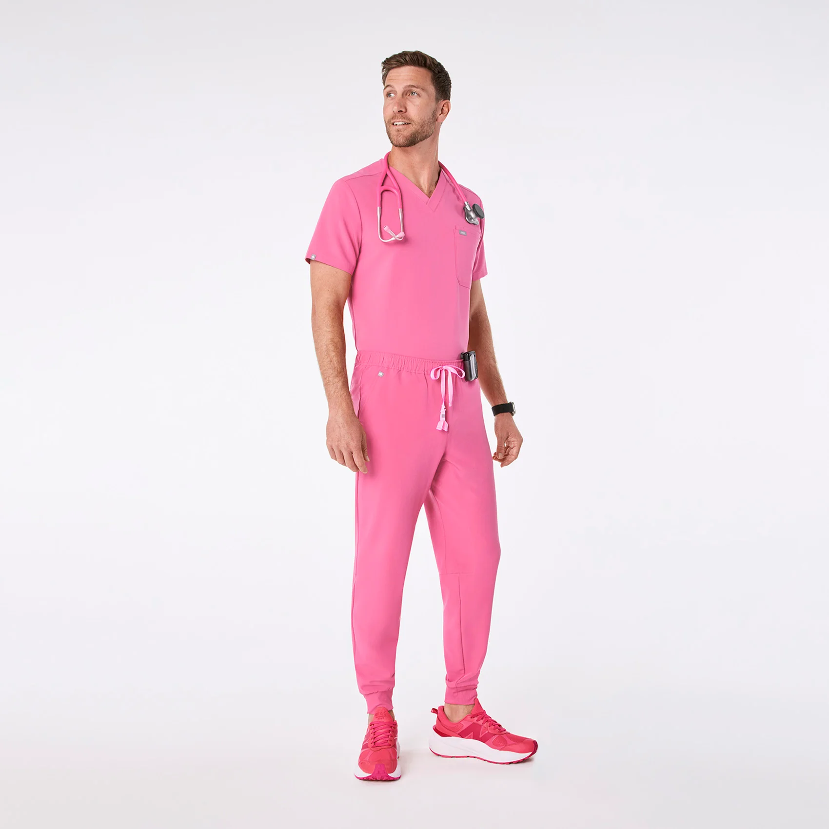 men's F'ing Pink Leon - Three-Pocket Scrub Top™ - Image 2