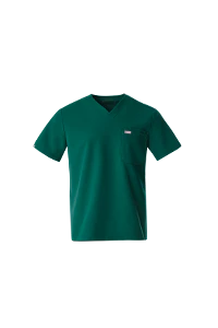 men's Hunter Green Leon - Three-Pocket Scrub Top™ - Image 7