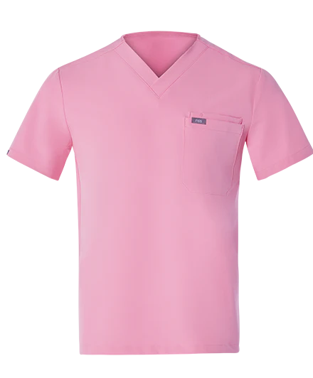 men's Sunrise Pink Leon - Three-Pocket Scrub Top™ - Image 9