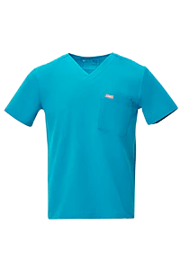 men's Teal Leon - Three-Pocket Scrub Top™ - Image 8