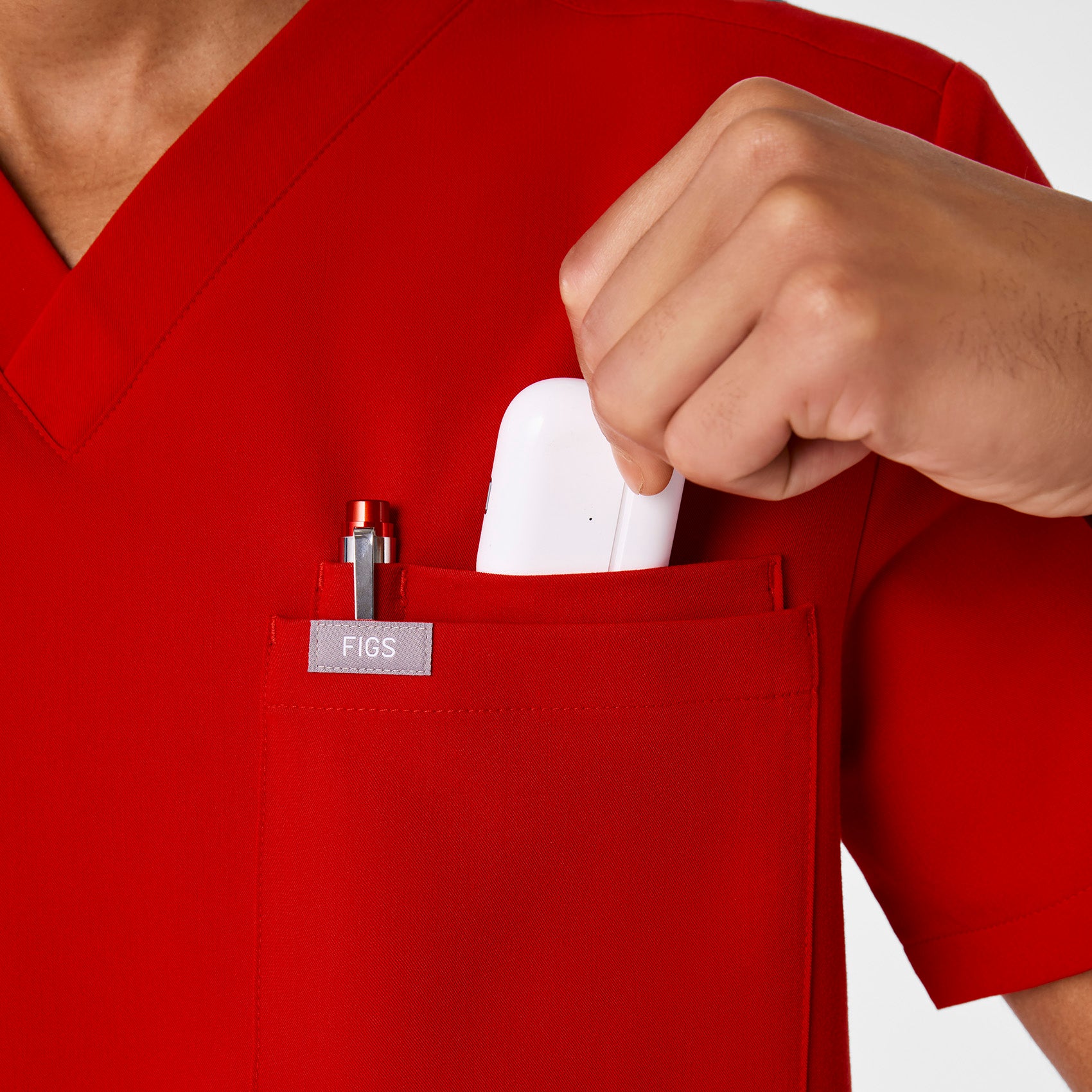 men's Winning Red Leon - Three-Pocket Scrub Top™ - Image 7