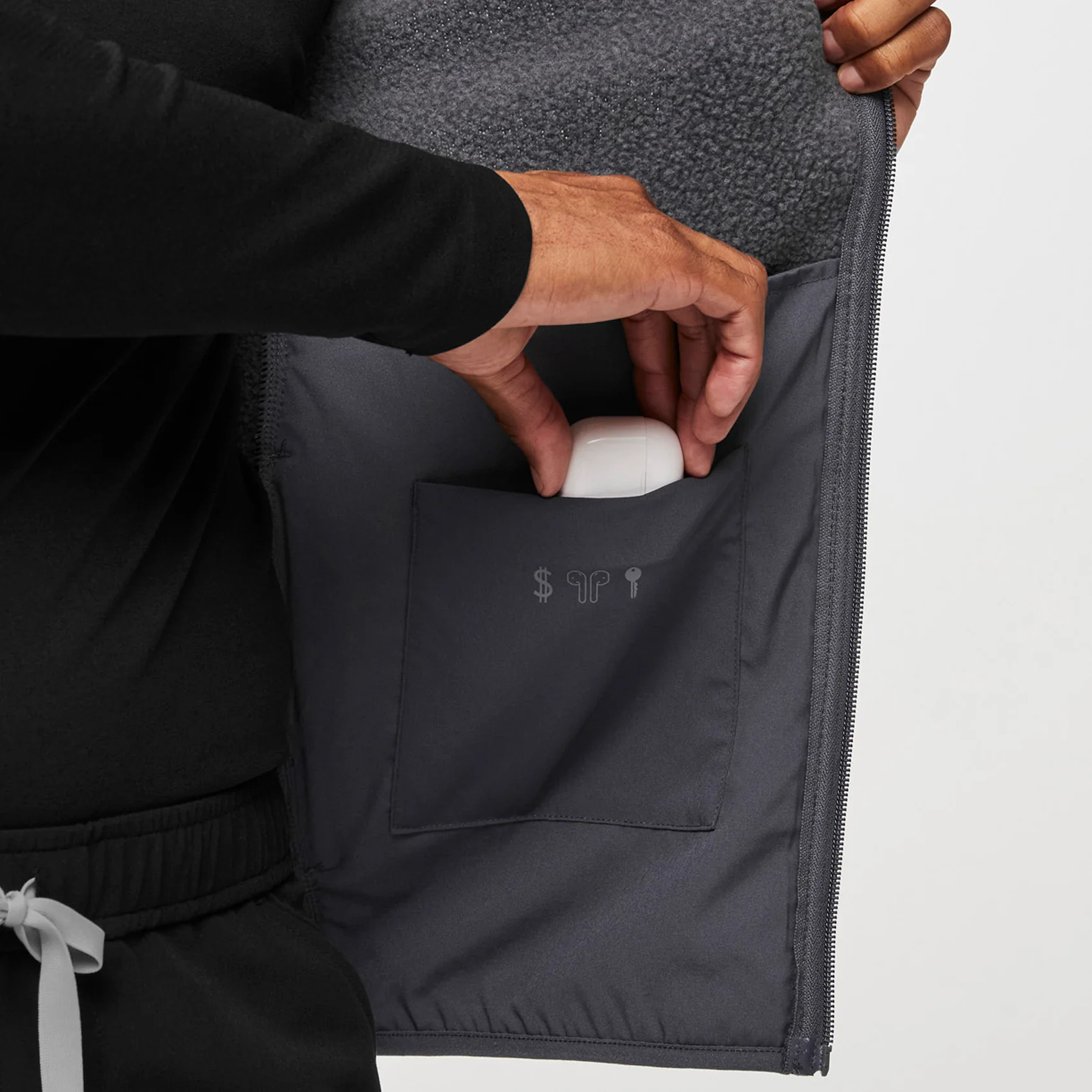 men's Heathered Dark Charcoal On-Shift™ Sweater Knit Vest - Image 8