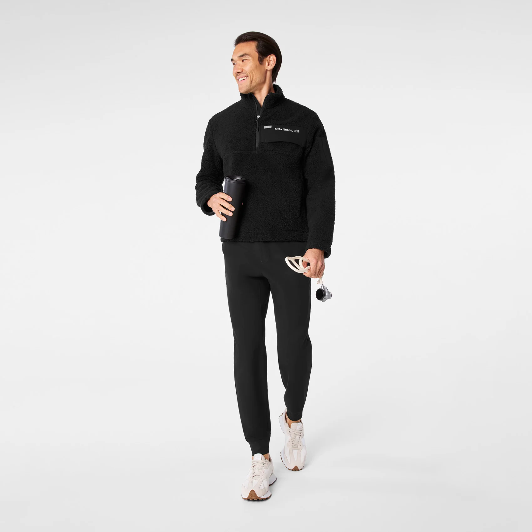 men's Black On-Shift High Pile - Fleece Pullover Jacket™ - Image 2