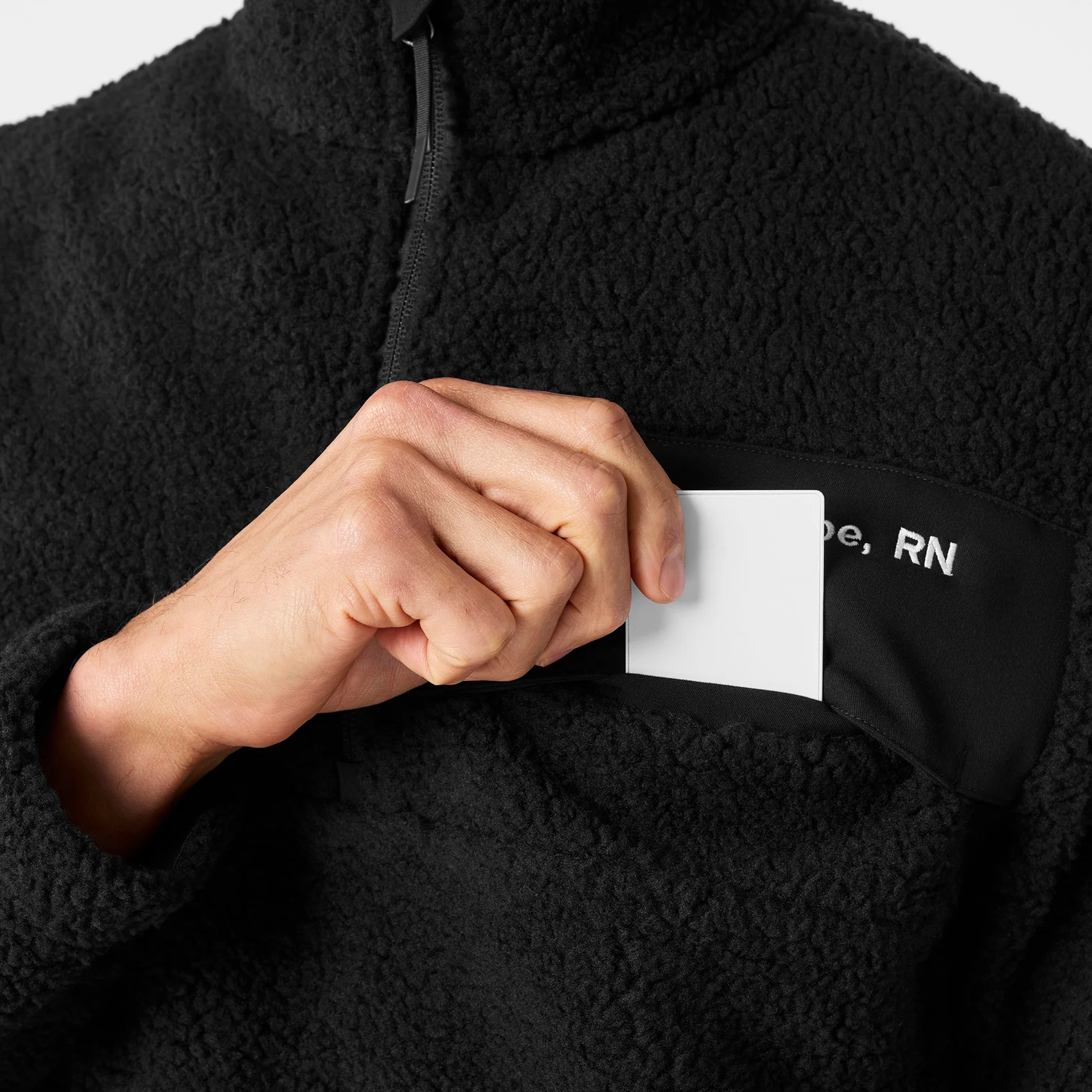 men's Black On-Shift High Pile - Fleece Pullover Jacket™ - Image 7
