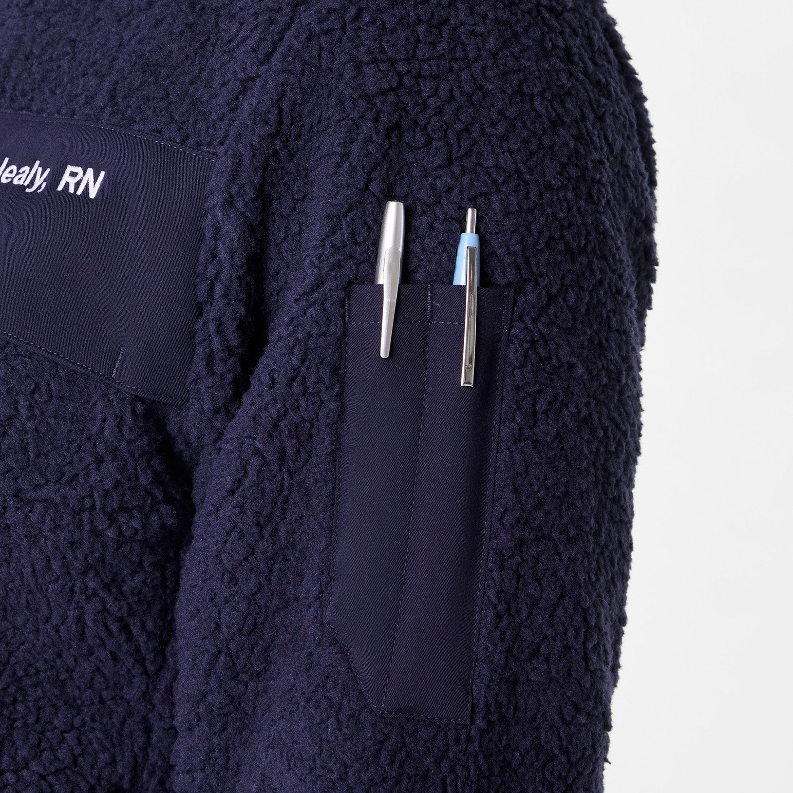 men's Navy On-Shift High Pile - Fleece Pullover Jacket™ - Image 7