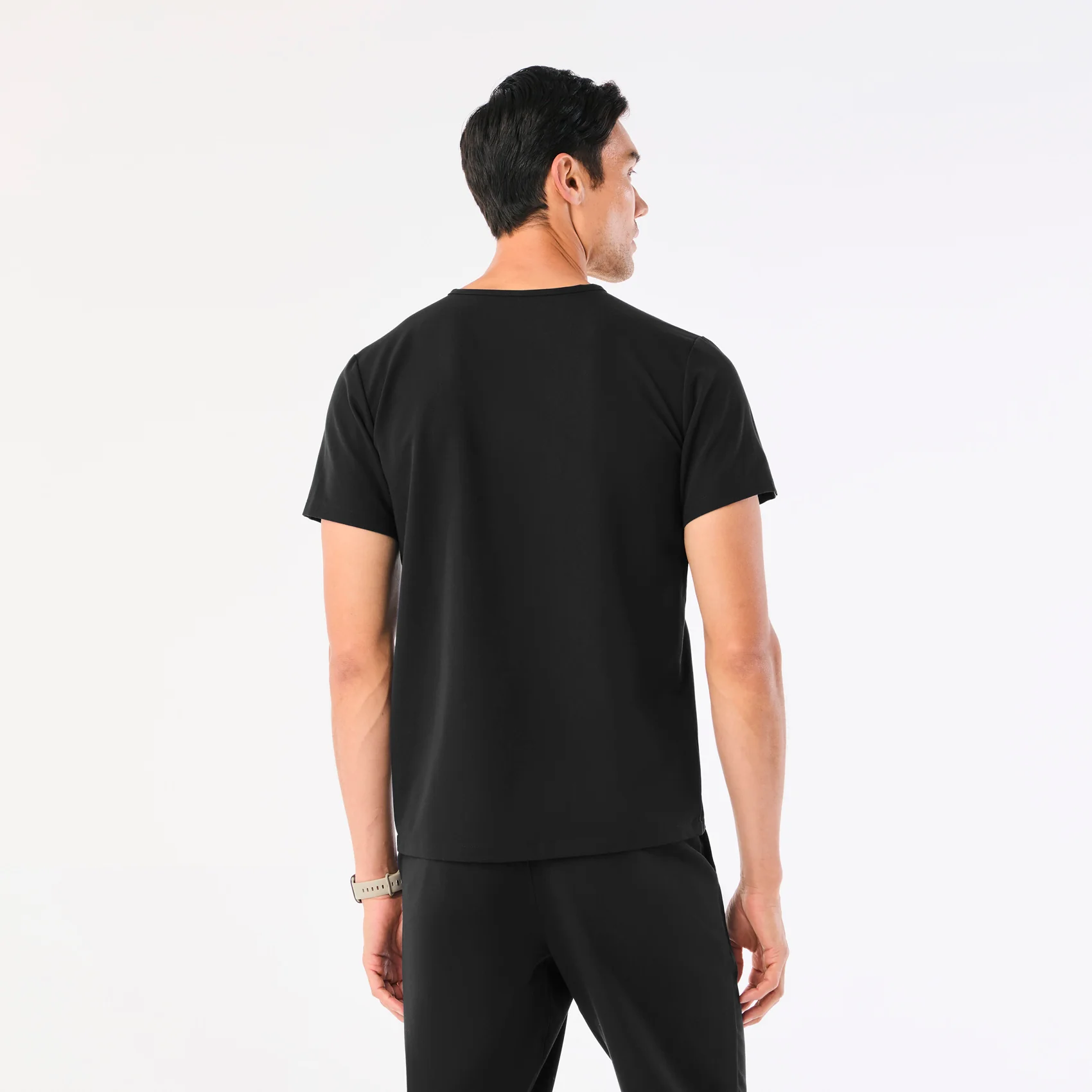 Men's Black Leon™ - Three-Pocket Scrub Top - Image 4