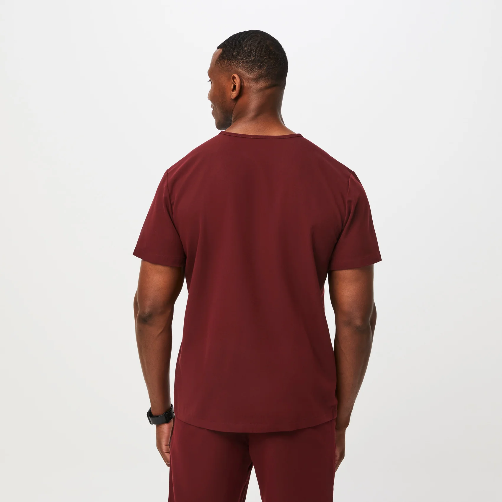 Men's Burgundy Leon™ - Three-Pocket Scrub Top - Image 4