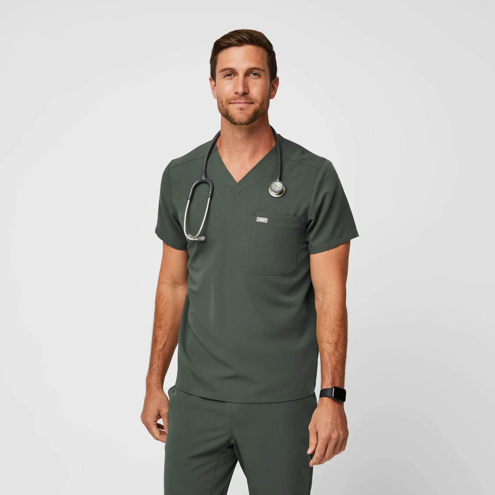 Men's Moss Leon™ - Three-Pocket Scrub Top