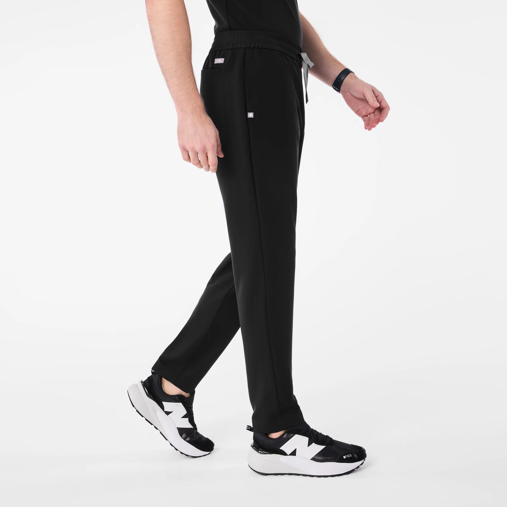 men's Black Lloyd Slim Tapered - Tall Scrub Pant - Image 3