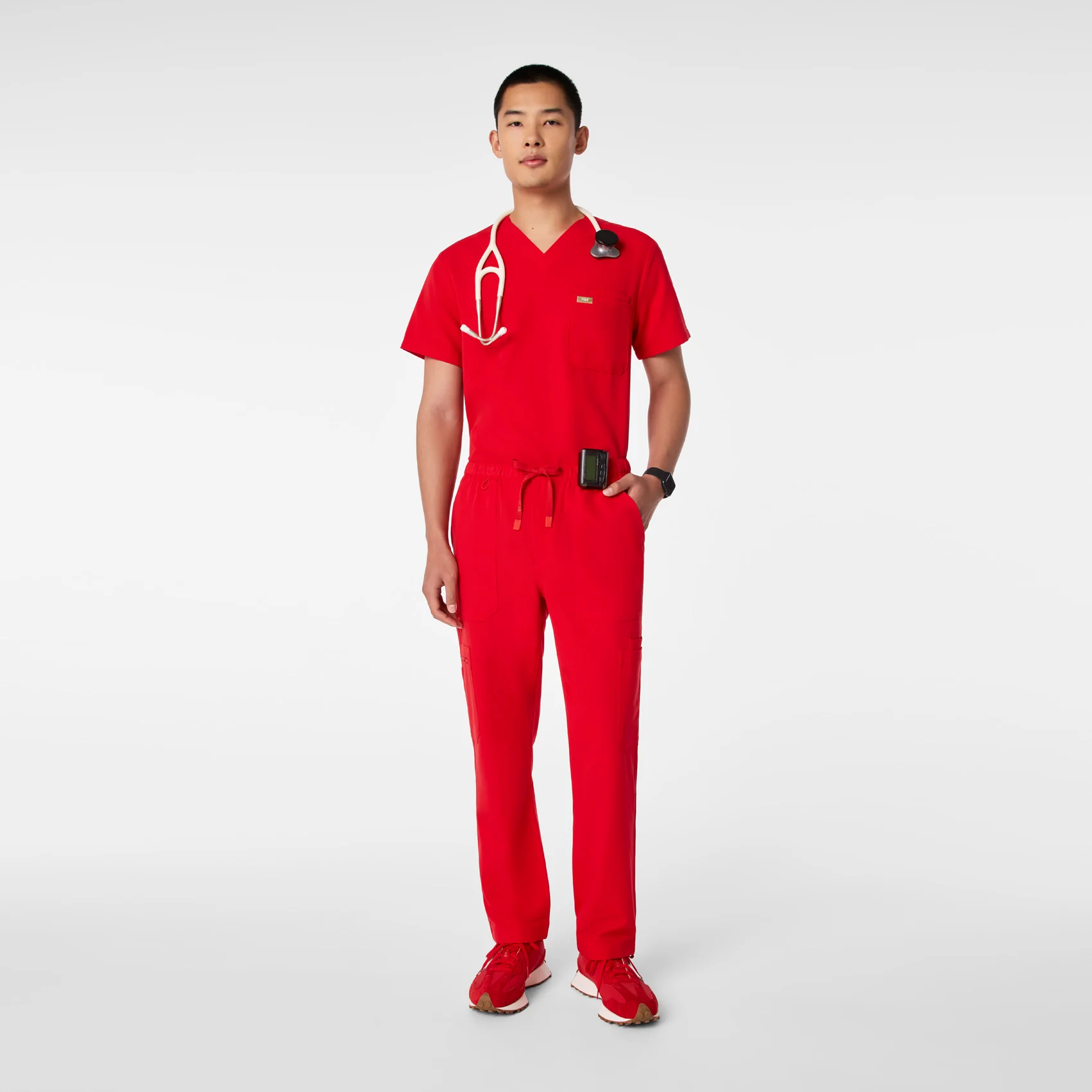 men's Lunar New Year Pop Red Cairo - Tall Cargo Scrub Pant™ - Image 2