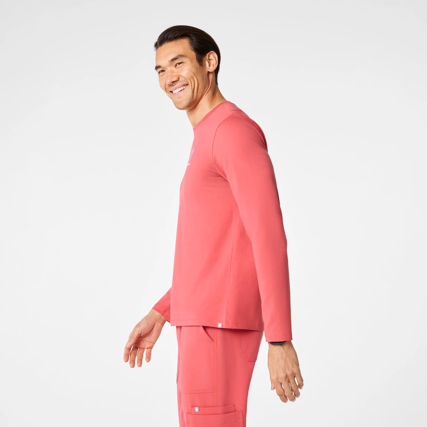 men's Pulmonary Pink Love Is The Cure Supersoft - Longsleeve Underscrub - Image 4