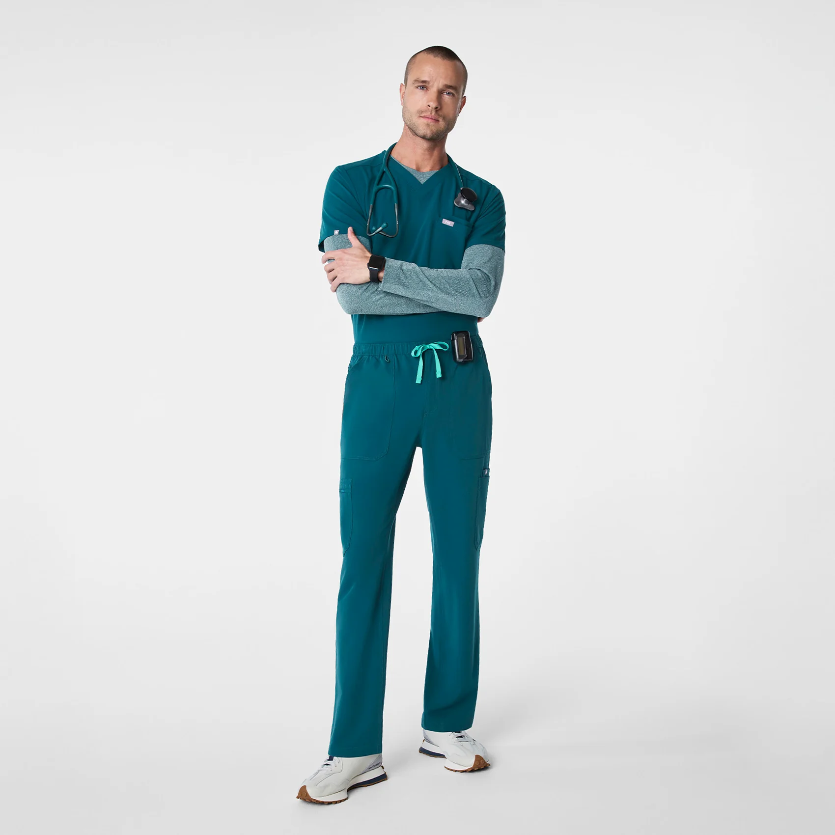 men's Caribbean Blue Makato Seamless - Longsleeve Underscrub - Image 7