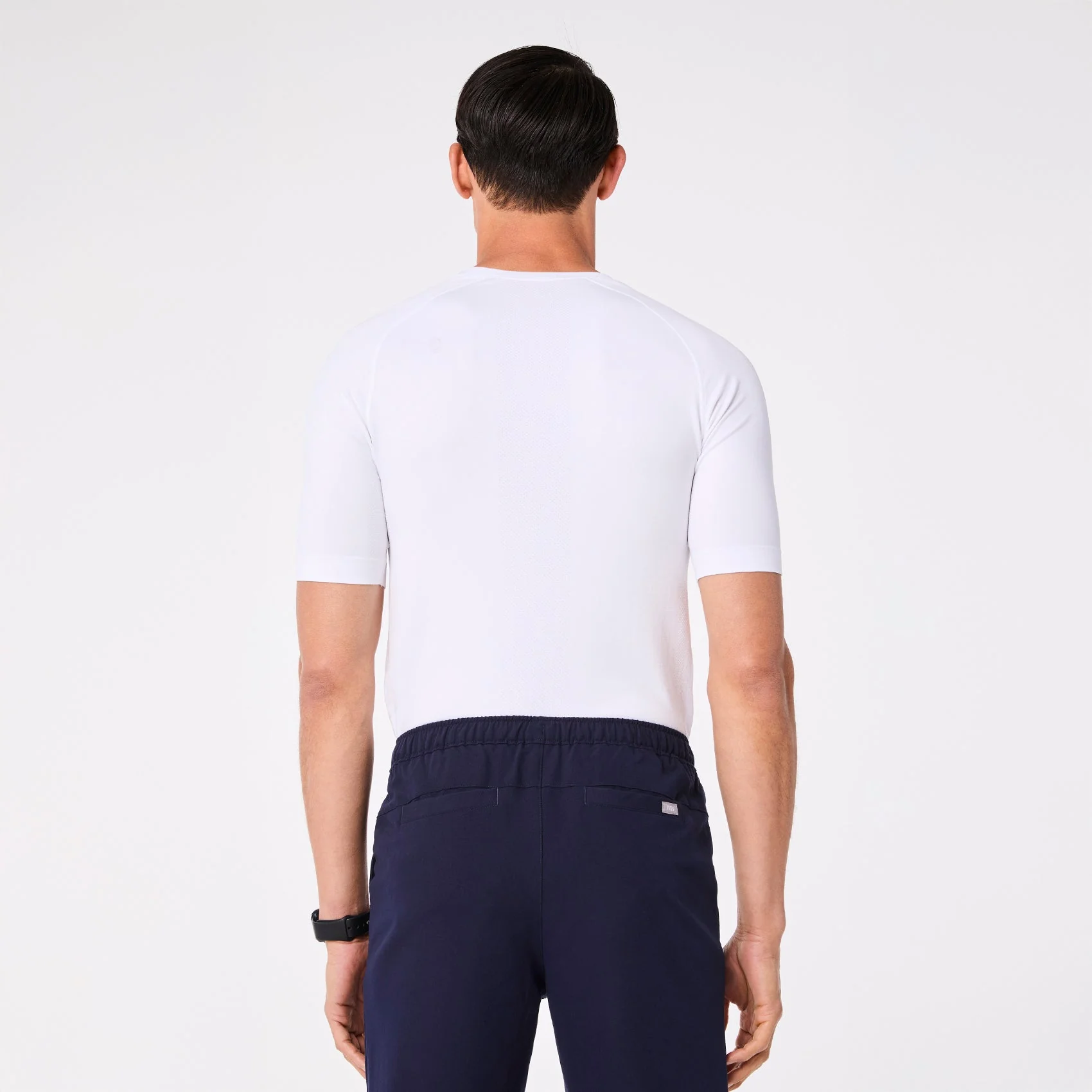 men's White Makato Seamless - Shortsleeve Underscrub - Image 4