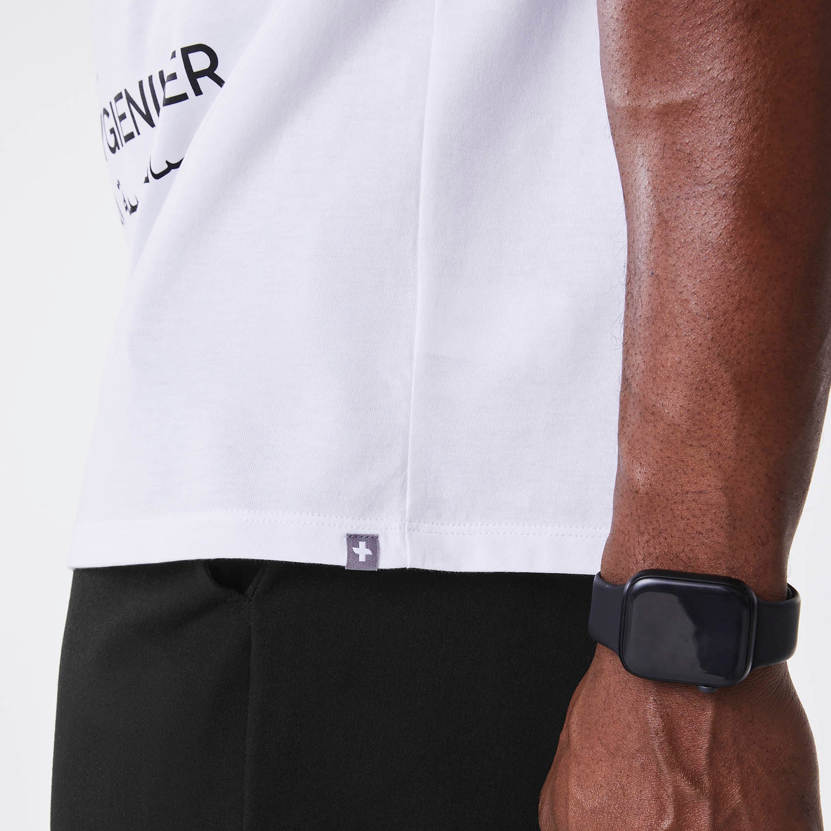 men's White Medical Assistant Supersoft - Shortsleeve Underscrub - Image 6