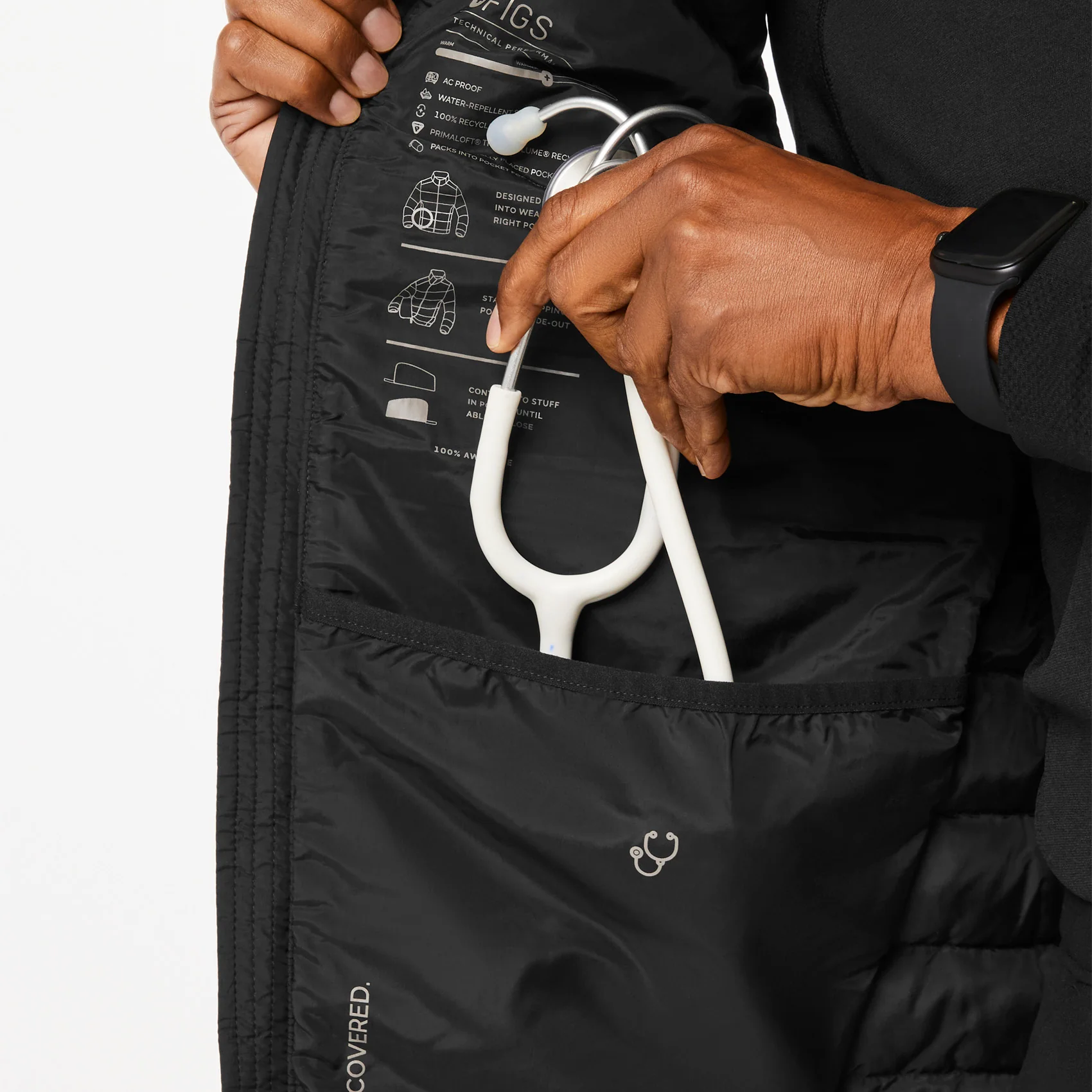 men's Black On-Shift™ Packable - Puffer Vest - Image 9